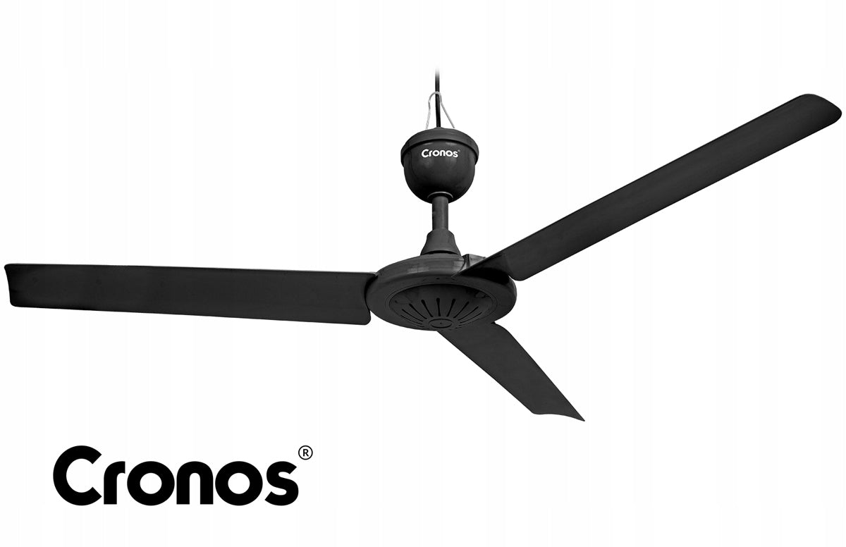 CEILING FAN WITH WINDMILL QUIET BLACK WINDMILL 90cm + PILOT TIMER Brand Cronos