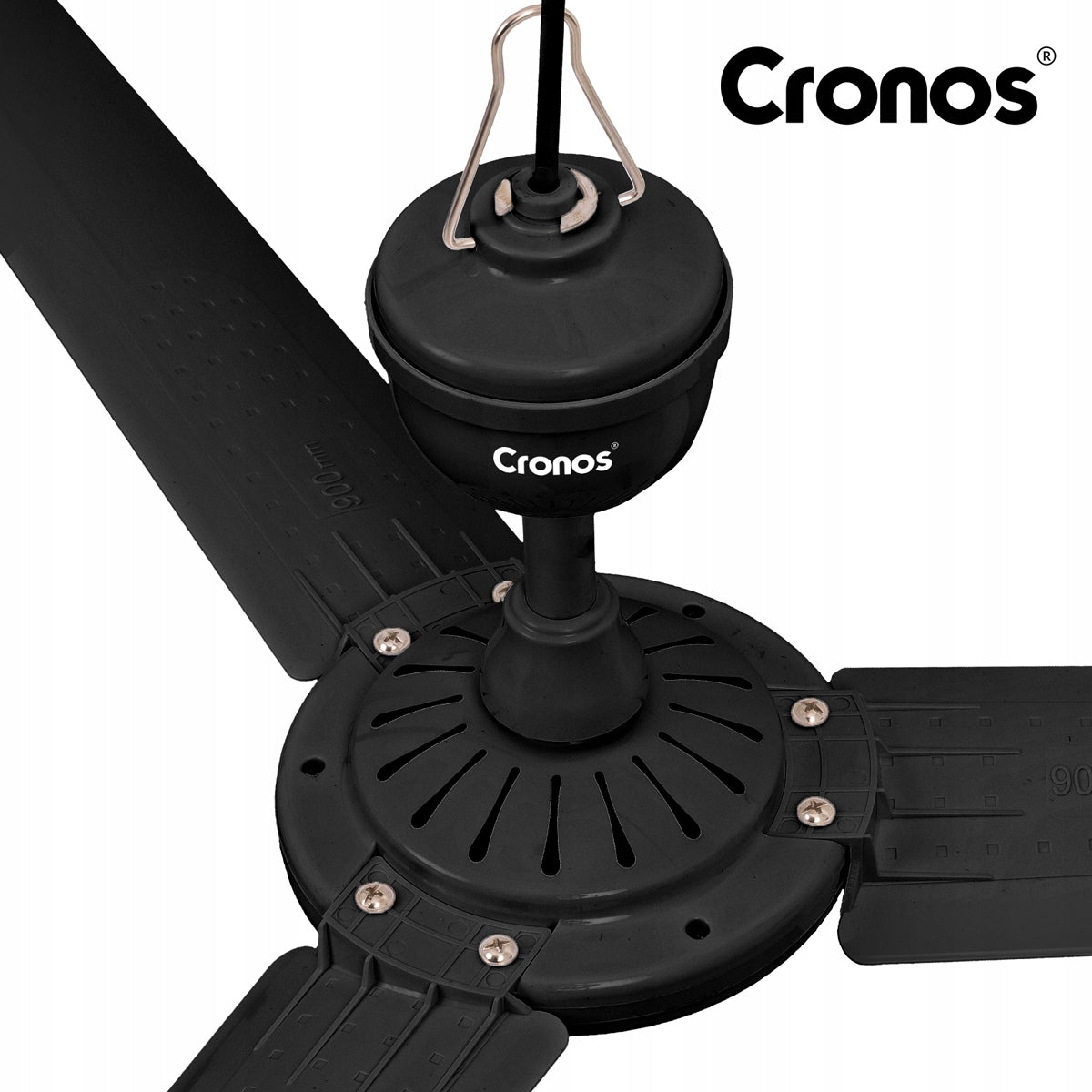 CEILING FAN WITH WINDMILL QUIET BLACK WINDMILL 90cm + PILOT TIMER Functions timer