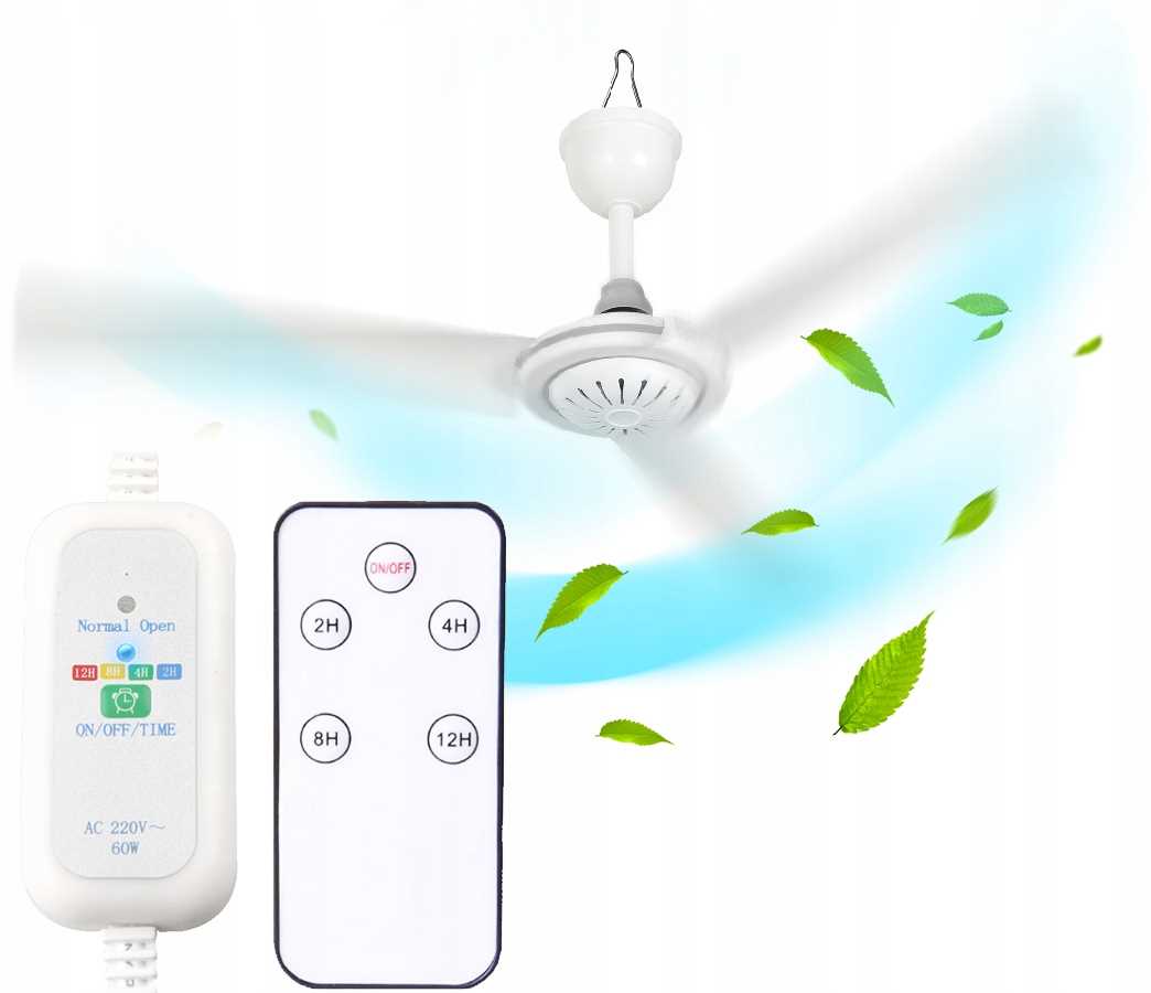 CEILING FAN WITH WINDMILL QUIET WHITE WINDMILL 70cm + PILOT TIMER Brand Cronos