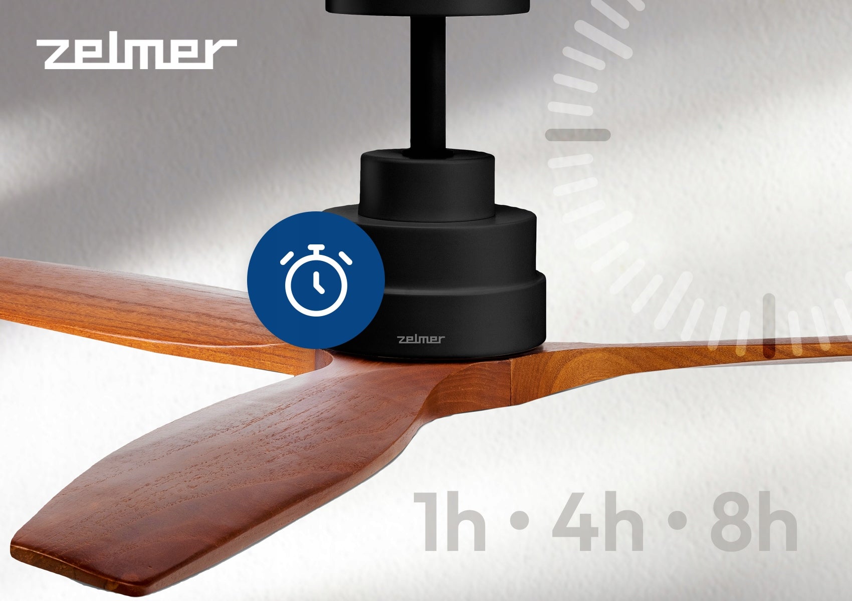 CEILING FAN ZELMER 132 CM FAN ULTRA QUIET 6 MODES BLACK BEECH Manufacturer code ZCF5601