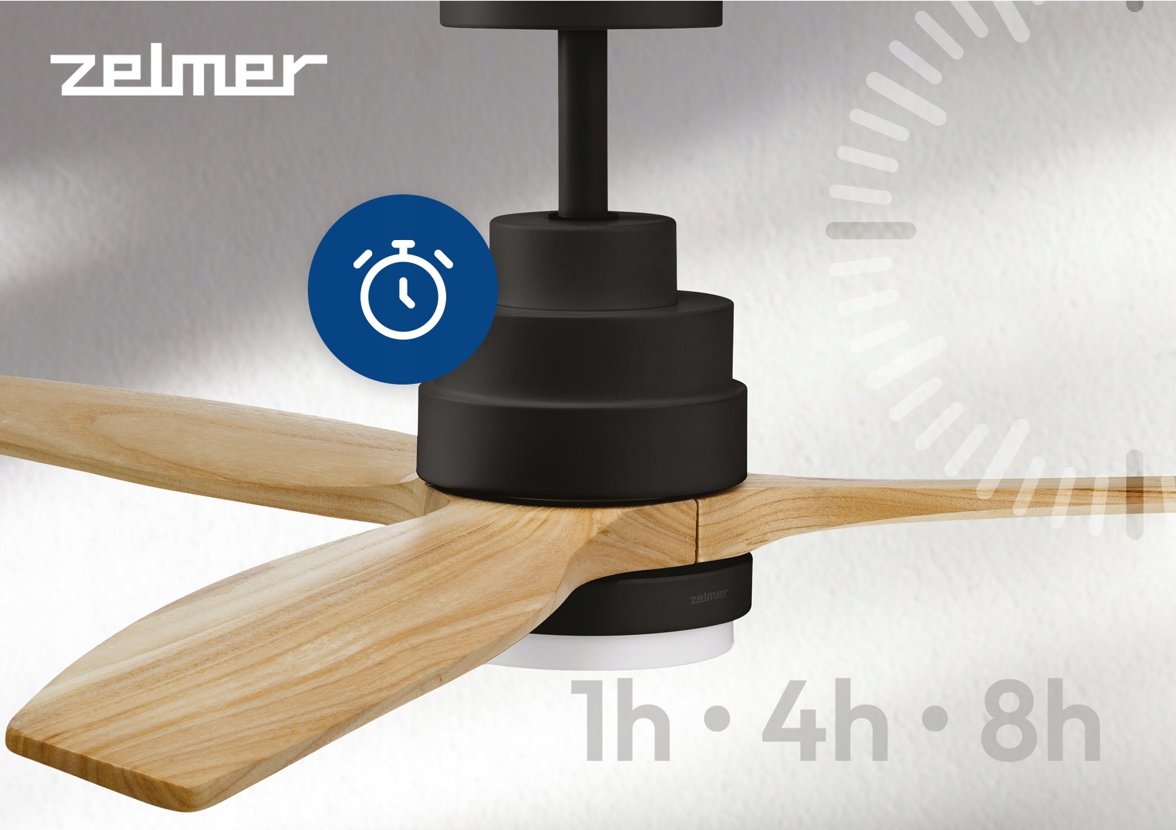 CEILING FAN ZELMER FAN LED LAMP ULTRA QUIET 6MODES BLACK OAK Manufacturer code ZCF7600