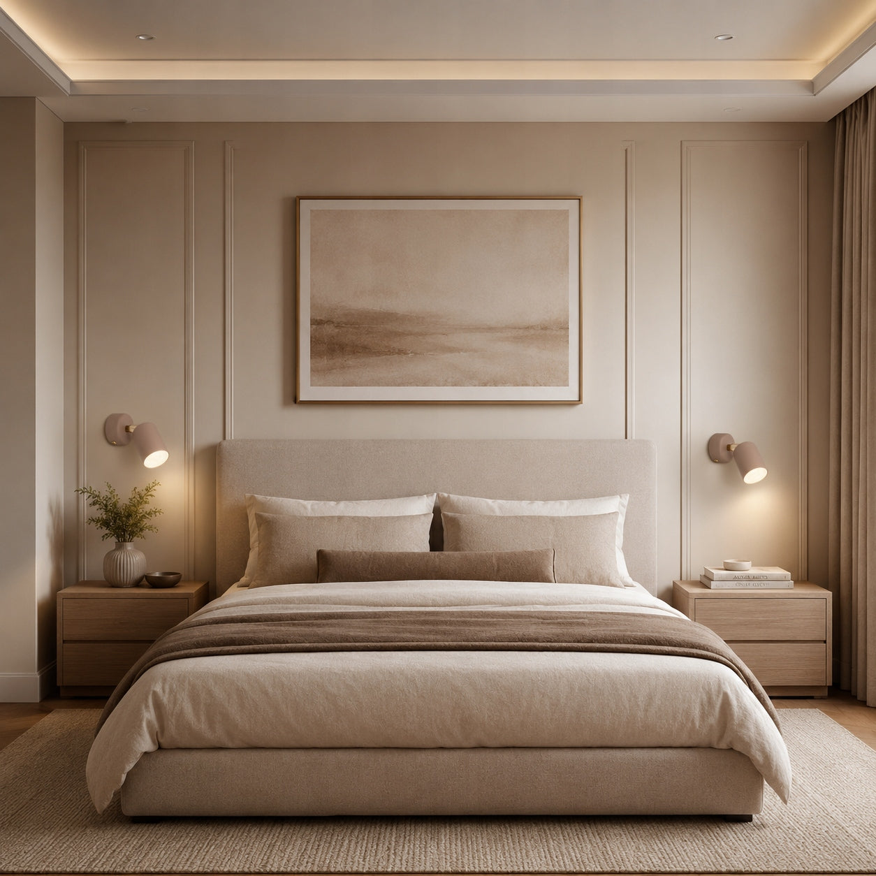 CEILING LAMP WALL SCONCE SPOT SPOTLIGHT GU10 CASHMERE BEIGE ECRU BEIGE Brand LED-ONE