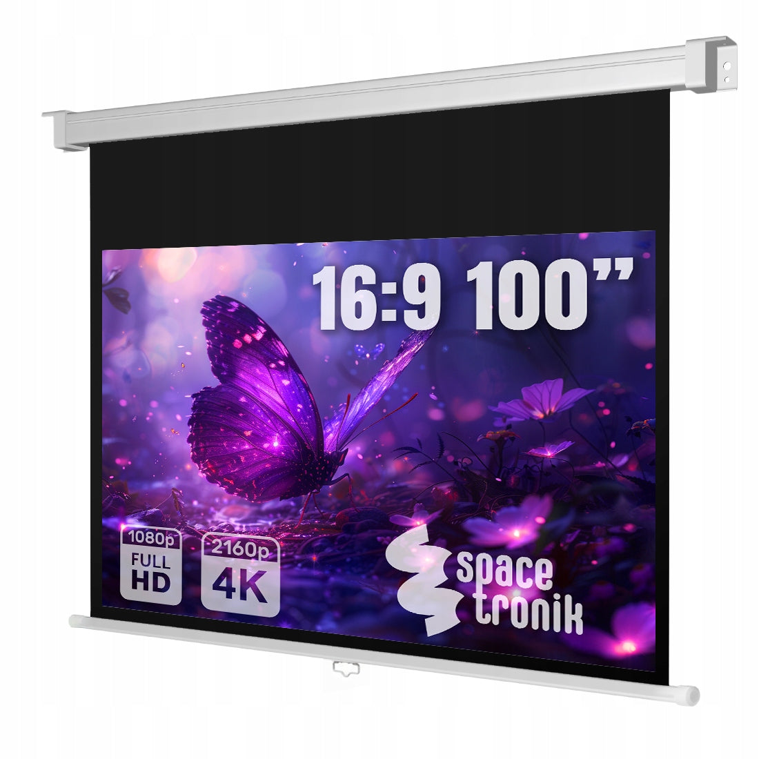 CEILING WALL PROJECTION Screen 100 Inch 16:90 4K Lock Spcetronik