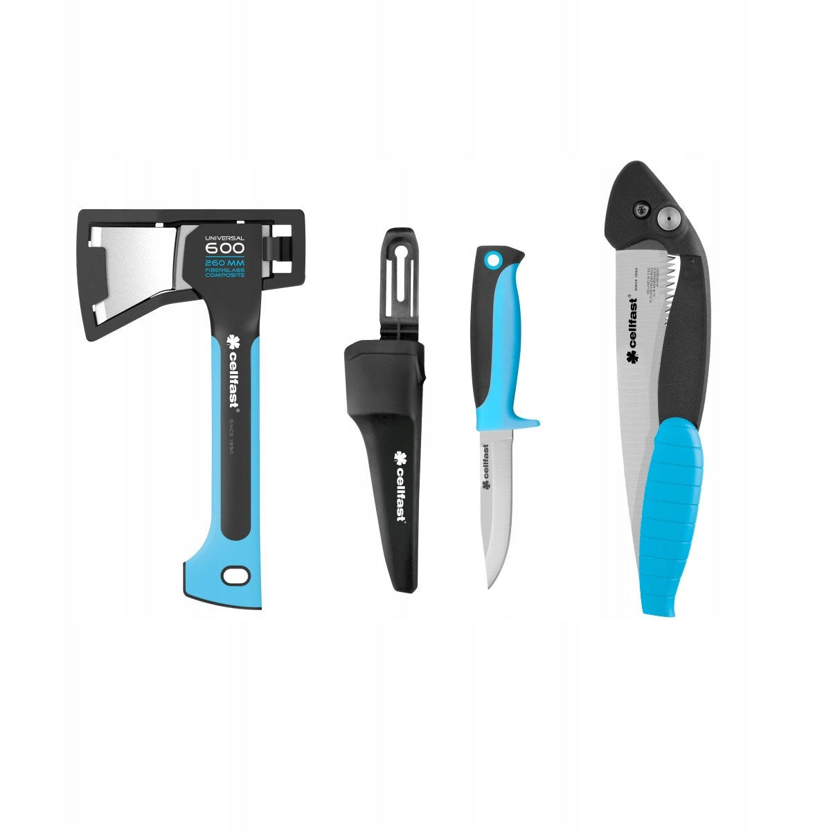 CELLFAST AXE CAMPING SET ENERGO U600 SAW FOLDING KNIFE 42-104 Brand Cellfast