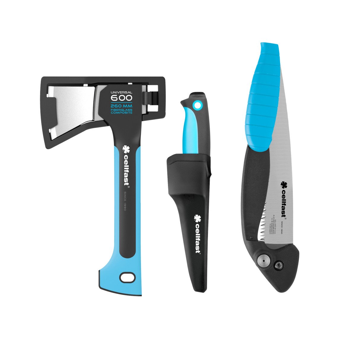 CELLFAST AXE CAMPING SET ENERGO U600 SAW FOLDING KNIFE 42-104 Manufacturer code 42-104