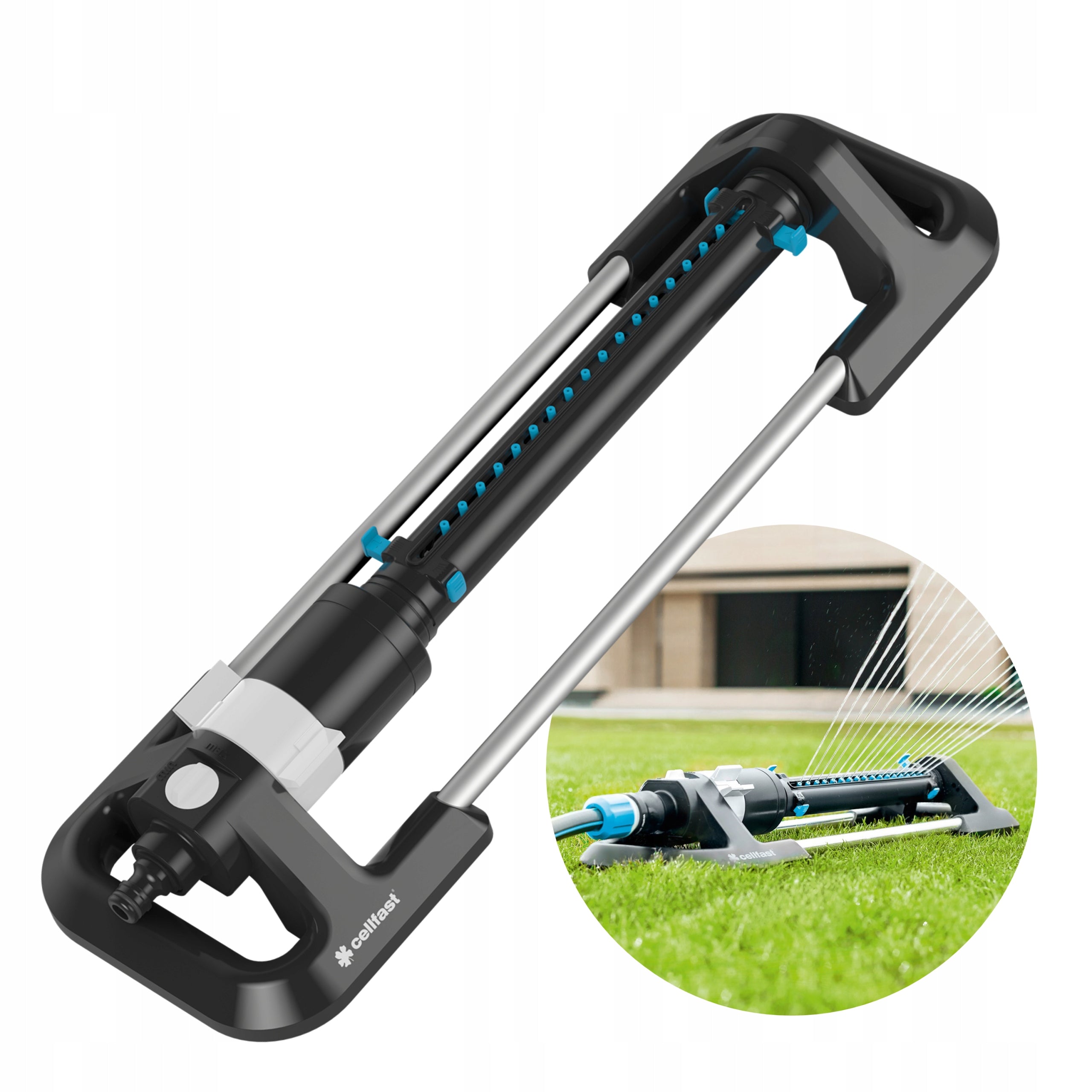 CELLFAST FOCUS GARDEN PENDULUM SPRINKLER ADJUSTABLE OSCILLATING UP TO 340 M2 Manufacturer code 53-450