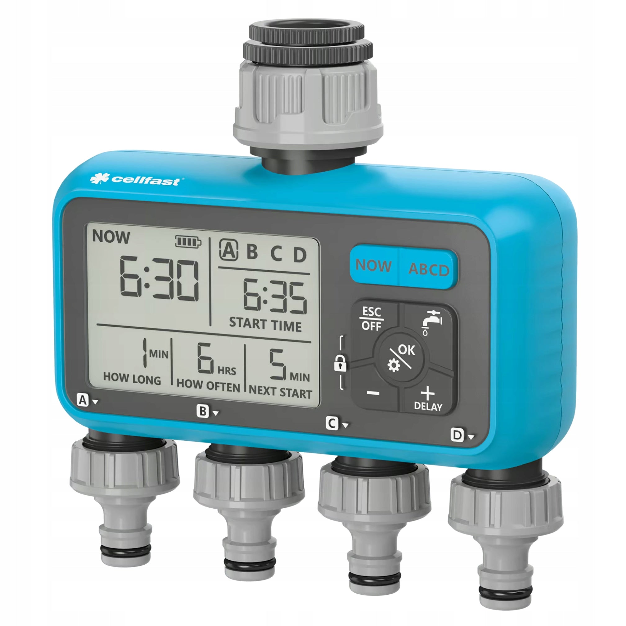 CELLFAST IRRIGATION CONTROLLER ELECTRONIC 4-SECTION CHRONOS CELLPRO 52-094