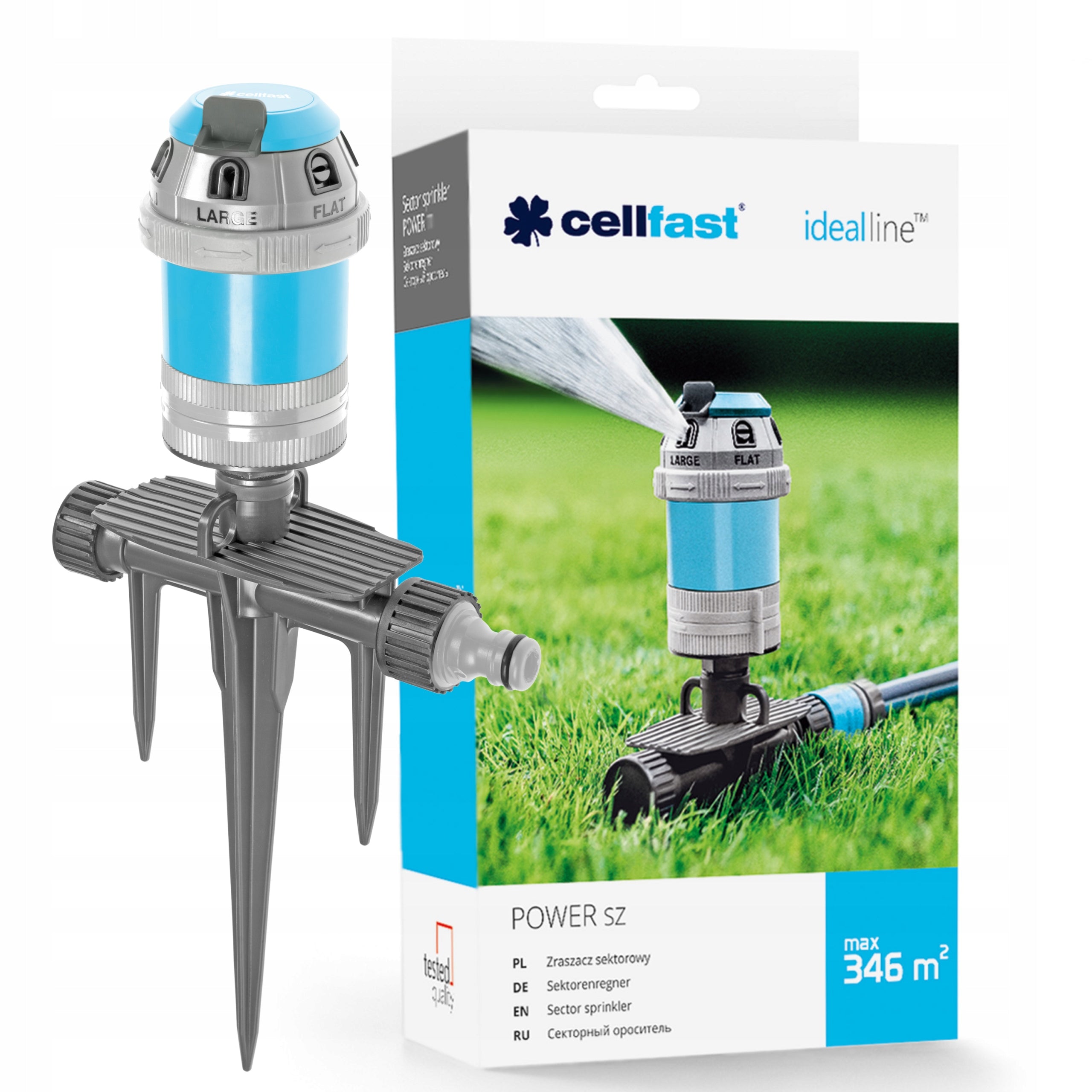 CELLFAST SECTOR SPRINKLER 6-FUNCTION 346M2 POWER FOR ROTARY WATERING Manufacturer code 52-061