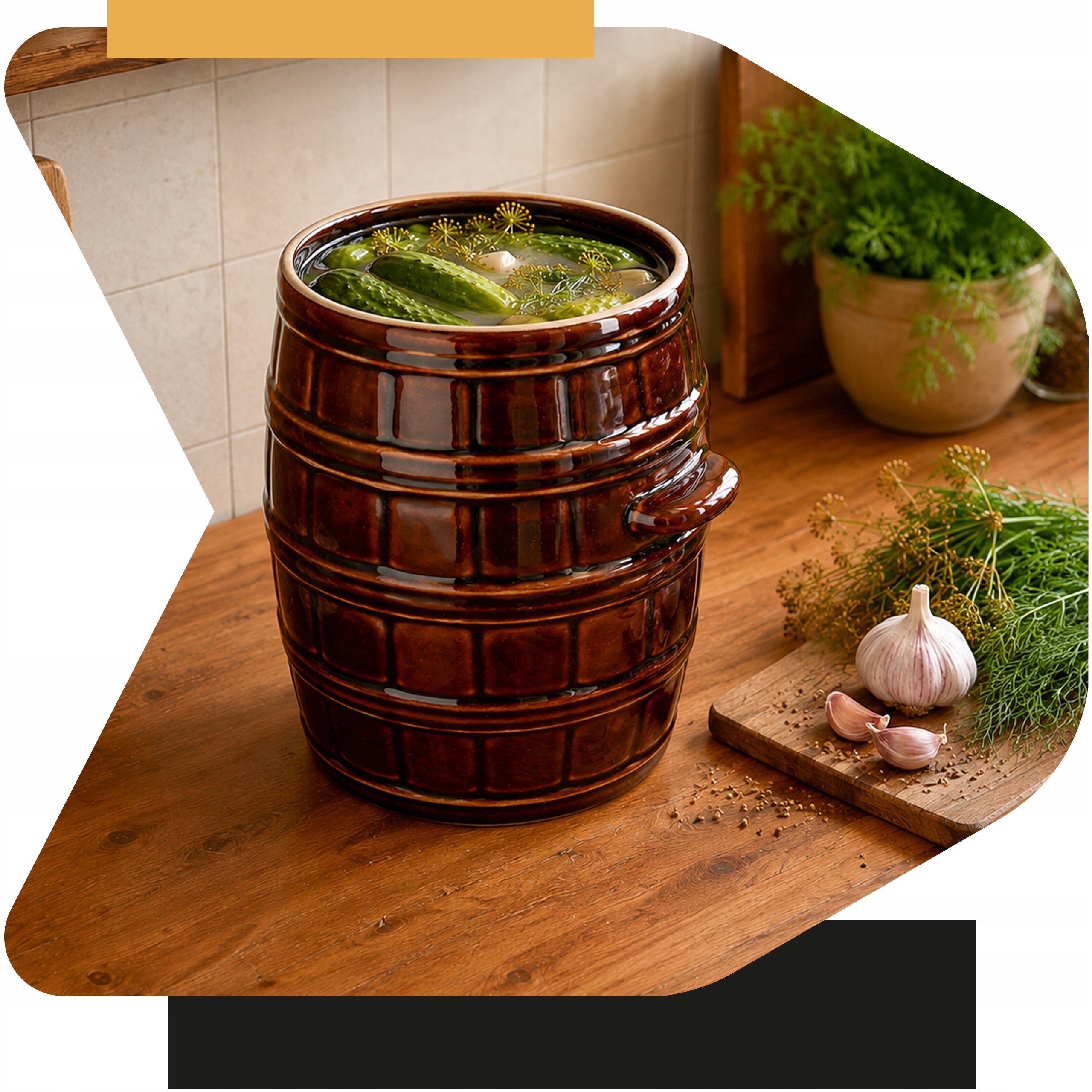 CERAMIC BARREL STONEWARE PICKLING POT 8L CABBAGE CUCUMBERS Capacity 8 l