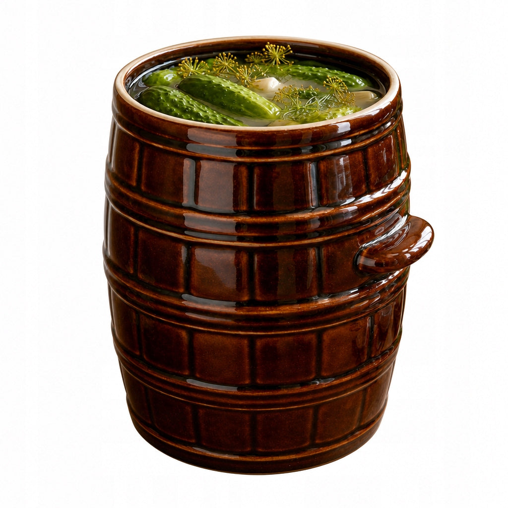 CERAMIC BARREL STONEWARE PICKLING POT 8L CABBAGE CUCUMBERS
