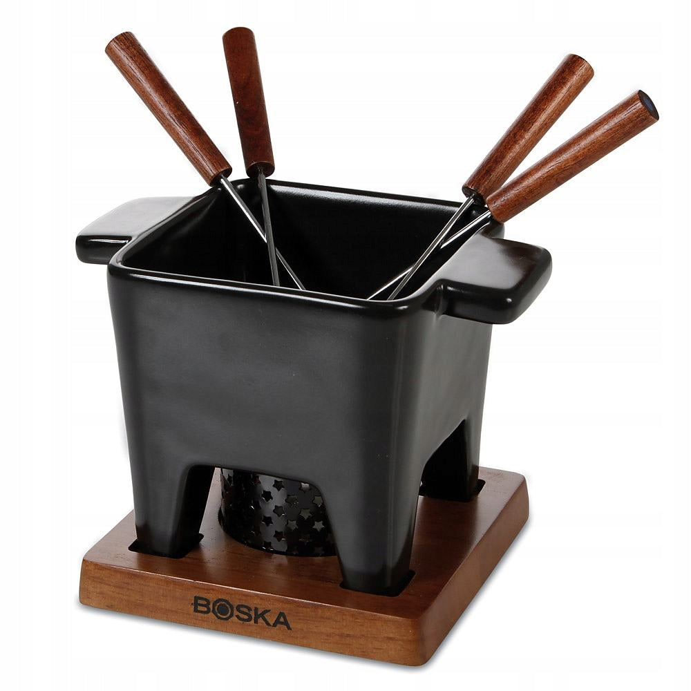 CERAMIC CHEESE FONDUE SET K3