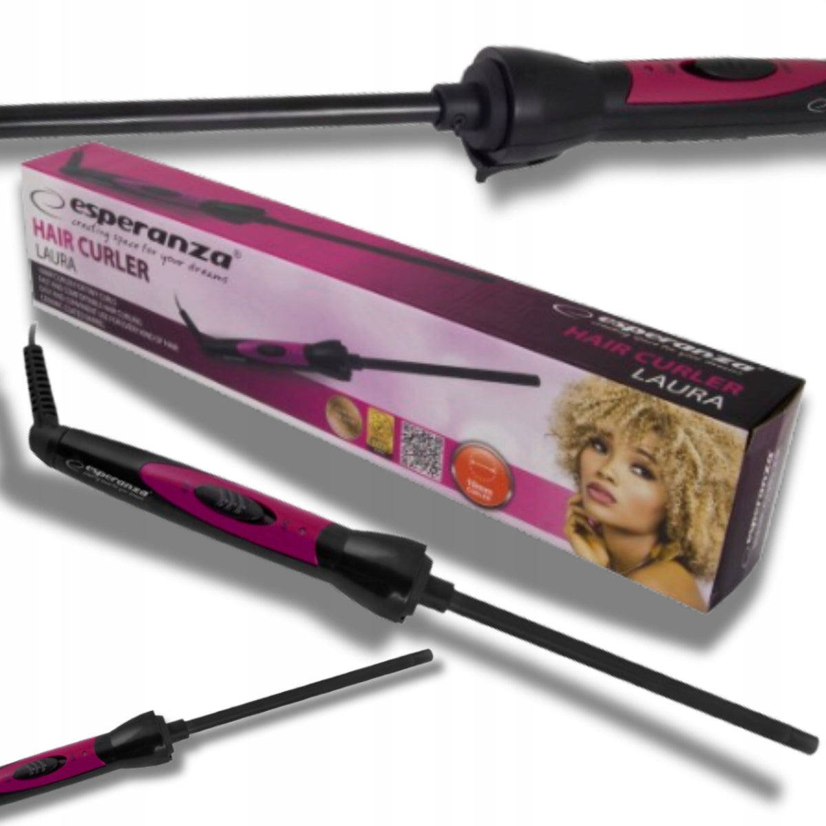 CERAMIC CURLING IRONFOR HAIR 10MM AFRO CURLS STRONG FOR CURLING CURLS Packaging status original
