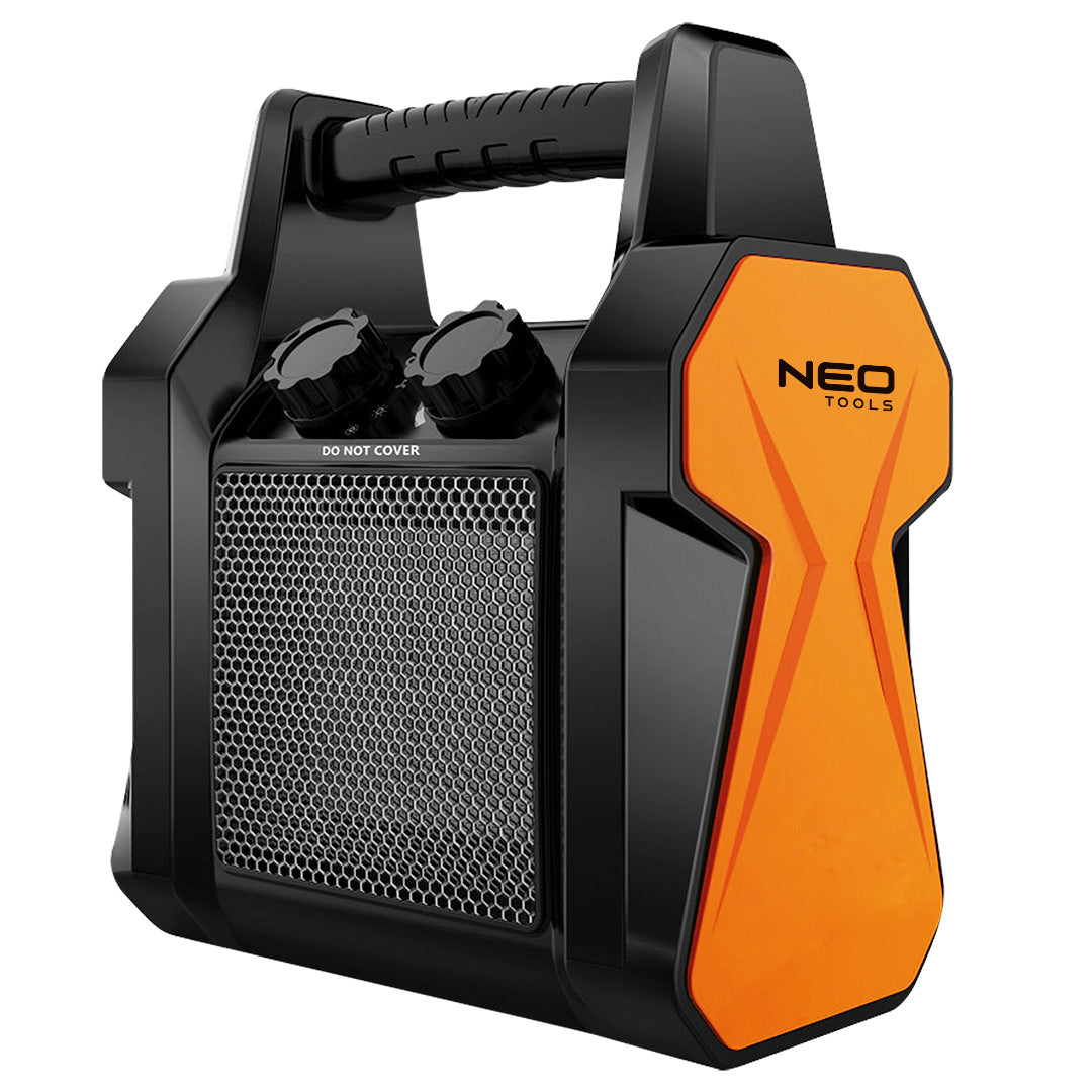 CERAMIC ELECTRIC HEATER 2KW 230V THERMOSTAT FAN NEO TOOLS