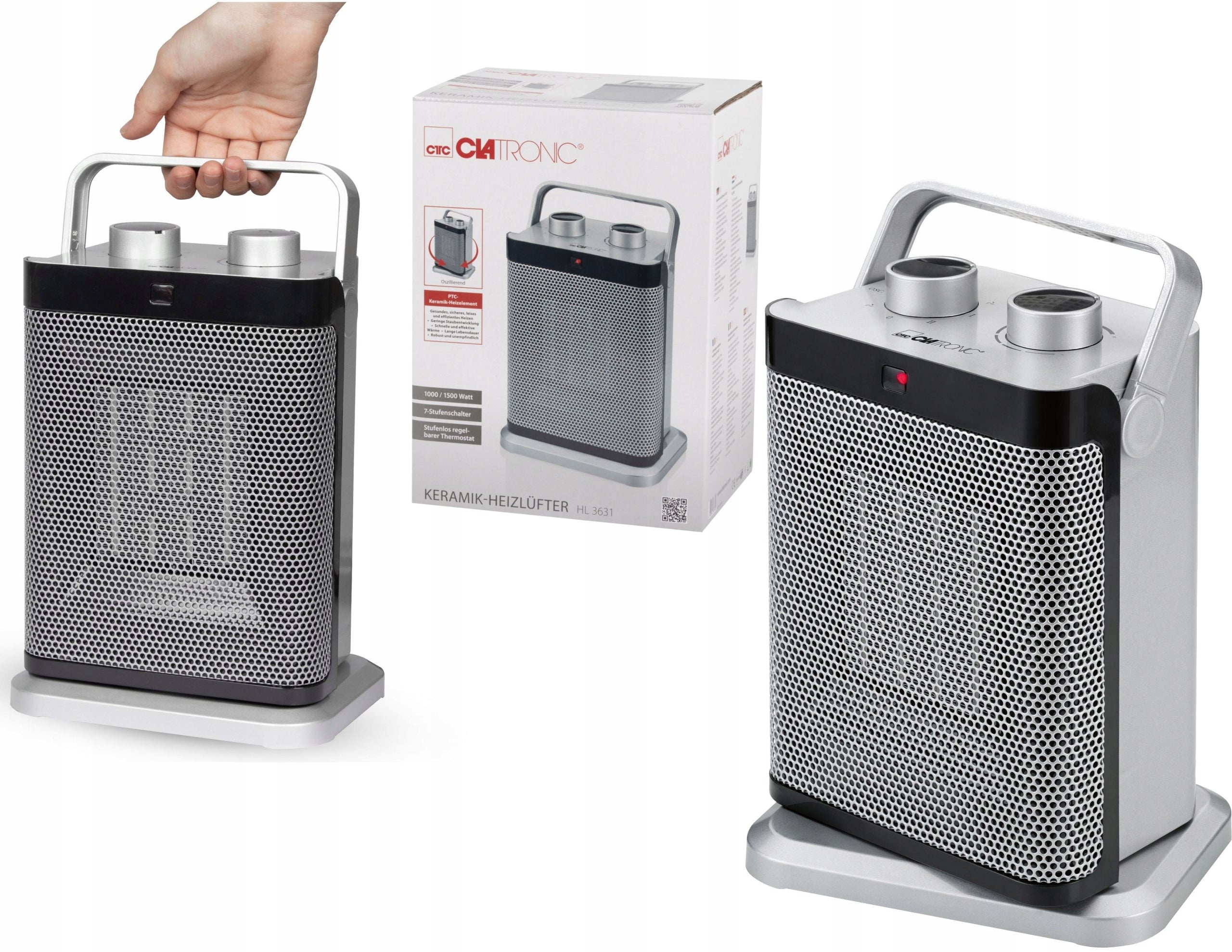 CERAMIC FAN HEATER 1500 IN CLATRON