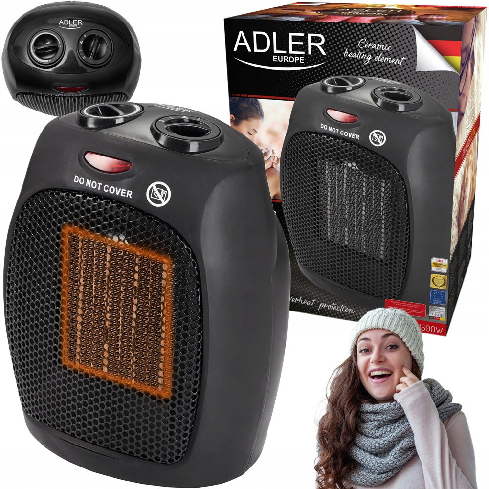 CERAMIC FAN HEATER FARLEKA ELECTRIC HEATER THERMOSTAT 1500W