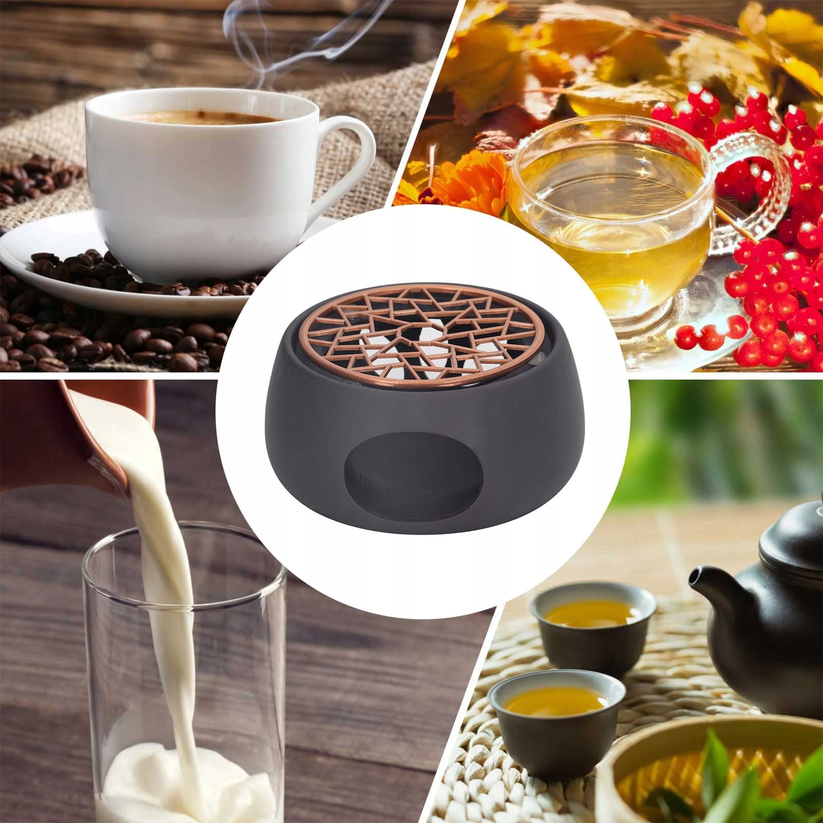 CERAMIC HEATER FOR GLASS TEAPOT KETTLE INFUSER JUG Packaging status original