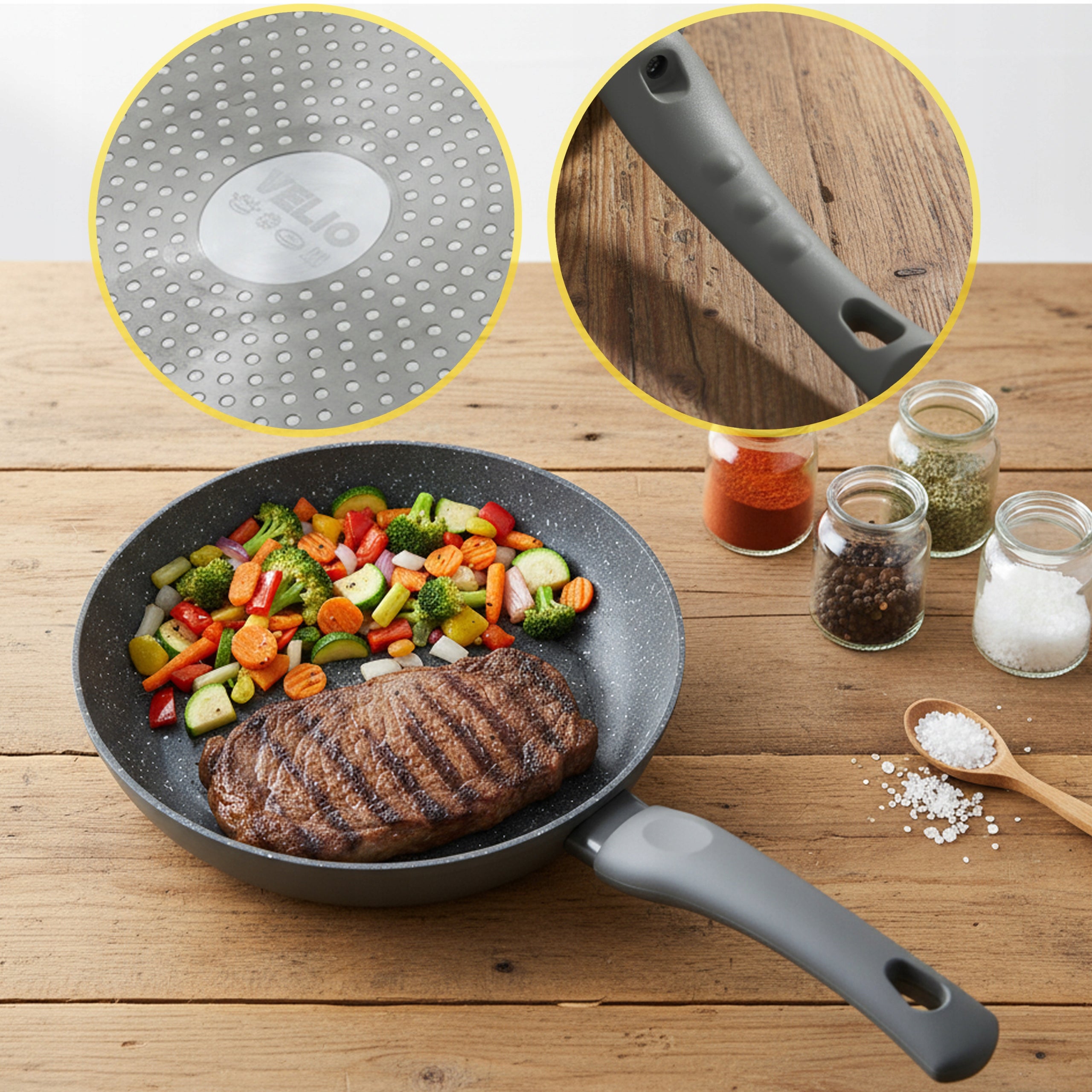 CERAMIC PAN DEEP TRADITIONAL 28 CM INDUCTION ELECTRIC GAS VELIO EAN (GTIN) 5906228900281