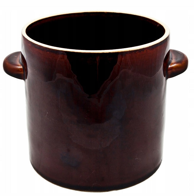 CERAMIC POT STONEWARE BARREL FOR PICKING CUCUMBER CABBAGE CERAMIC 2L Color brown
