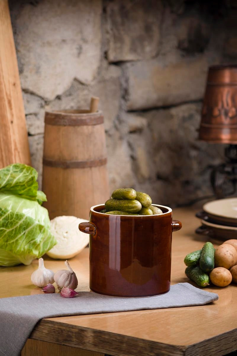 CERAMIC POT STONEWARE BARREL FOR PICKING CUCUMBER CABBAGE CERAMIC 2L Manufacturer code MA1946