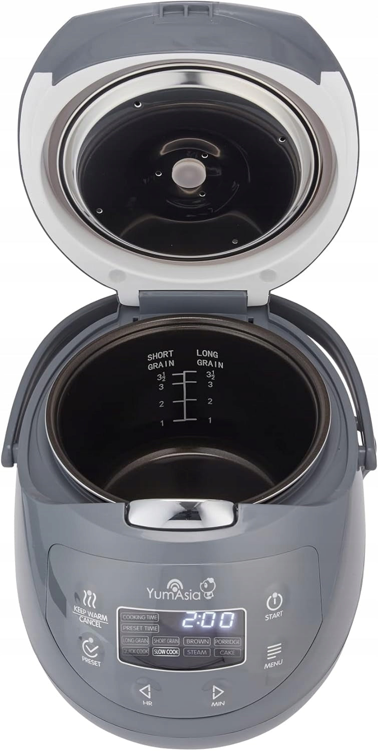 CERAMIC RICE COOKER MINI 0,6 L FUNCTION MICOM MULTICOOKER GREY 350 W