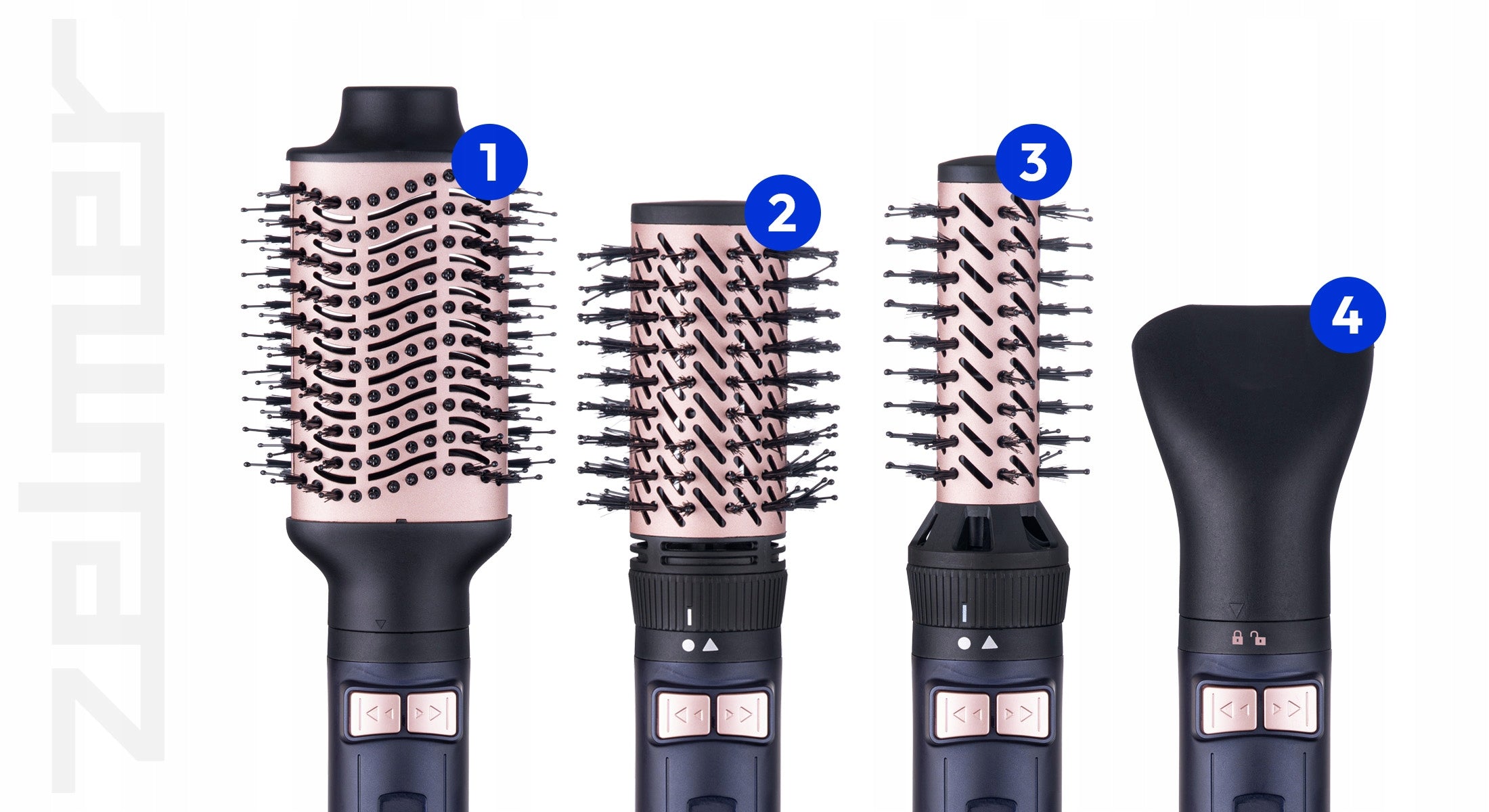CERAMIC ROTARY CURLING IRON-DRYER ZELMER 4 TIPS IONIZATION 1200W Manufacturer code ZHL1250