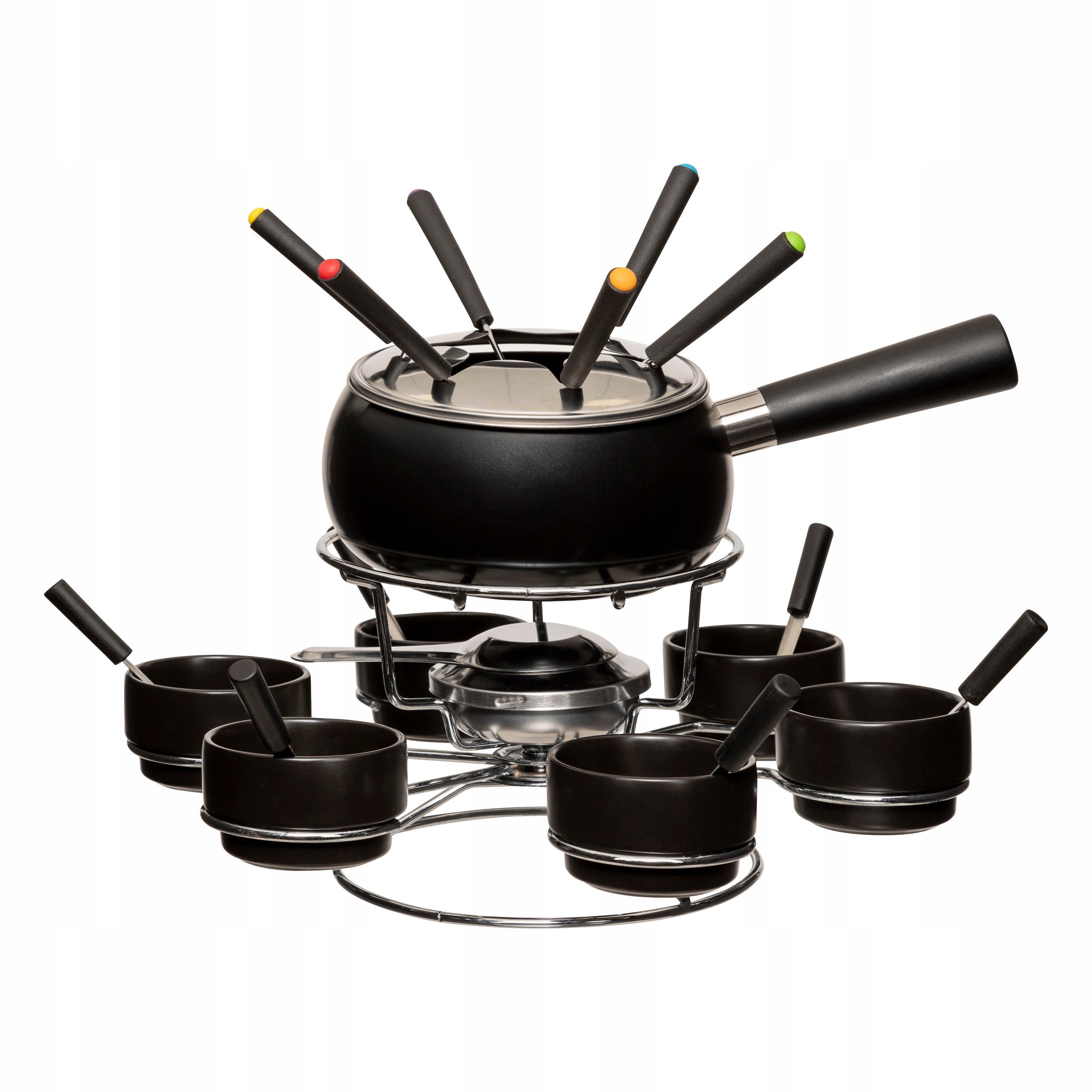 CERAMIC ROTARY FONDUE SET FOR 6 PEOPLE CAPACITY 1300 ML 34X24X34CM