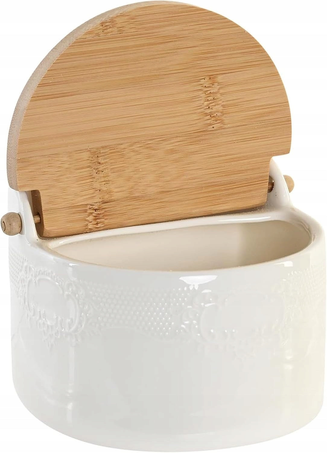 CERAMIC SALT SHAKER WITH LID CONFECTIONER FOR SPICES WHITE Brand Ceramik