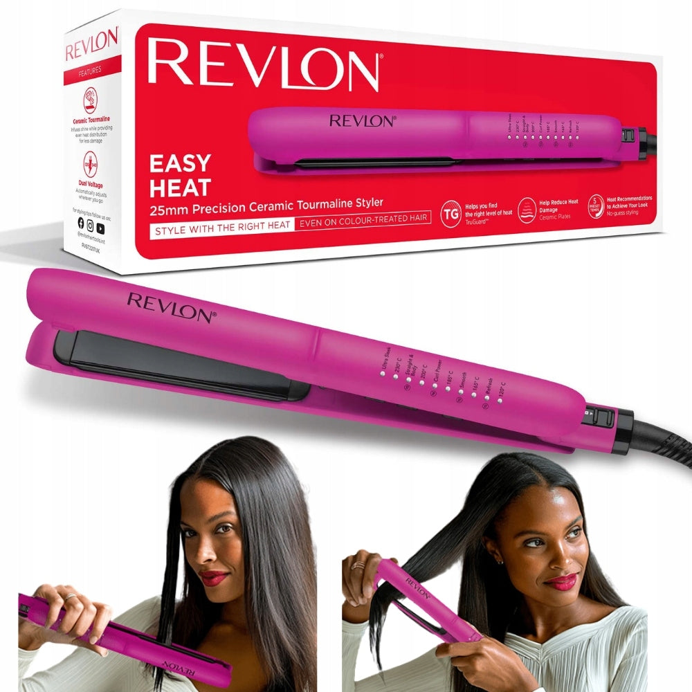 CERAMIC STRAIGHTENER FOR HAIR REVLON EASY HEAT STRAIGHTENER RVST2217E