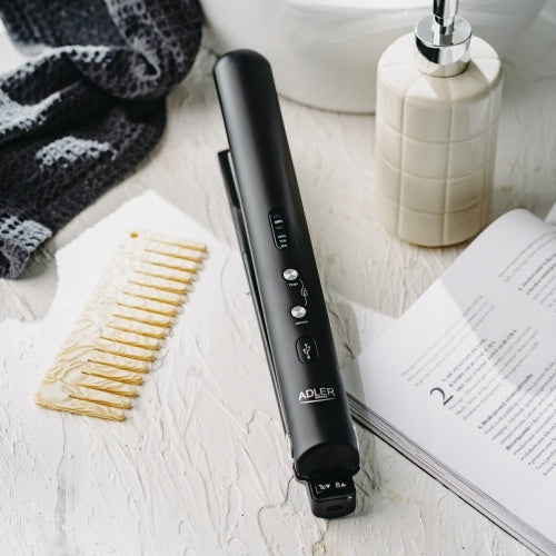 CERAMIC STRAIGHTENER WIRELESS TRAVEL USB LED TEMP ADJUSTMENT + CASE Manufacturer code AD 2327