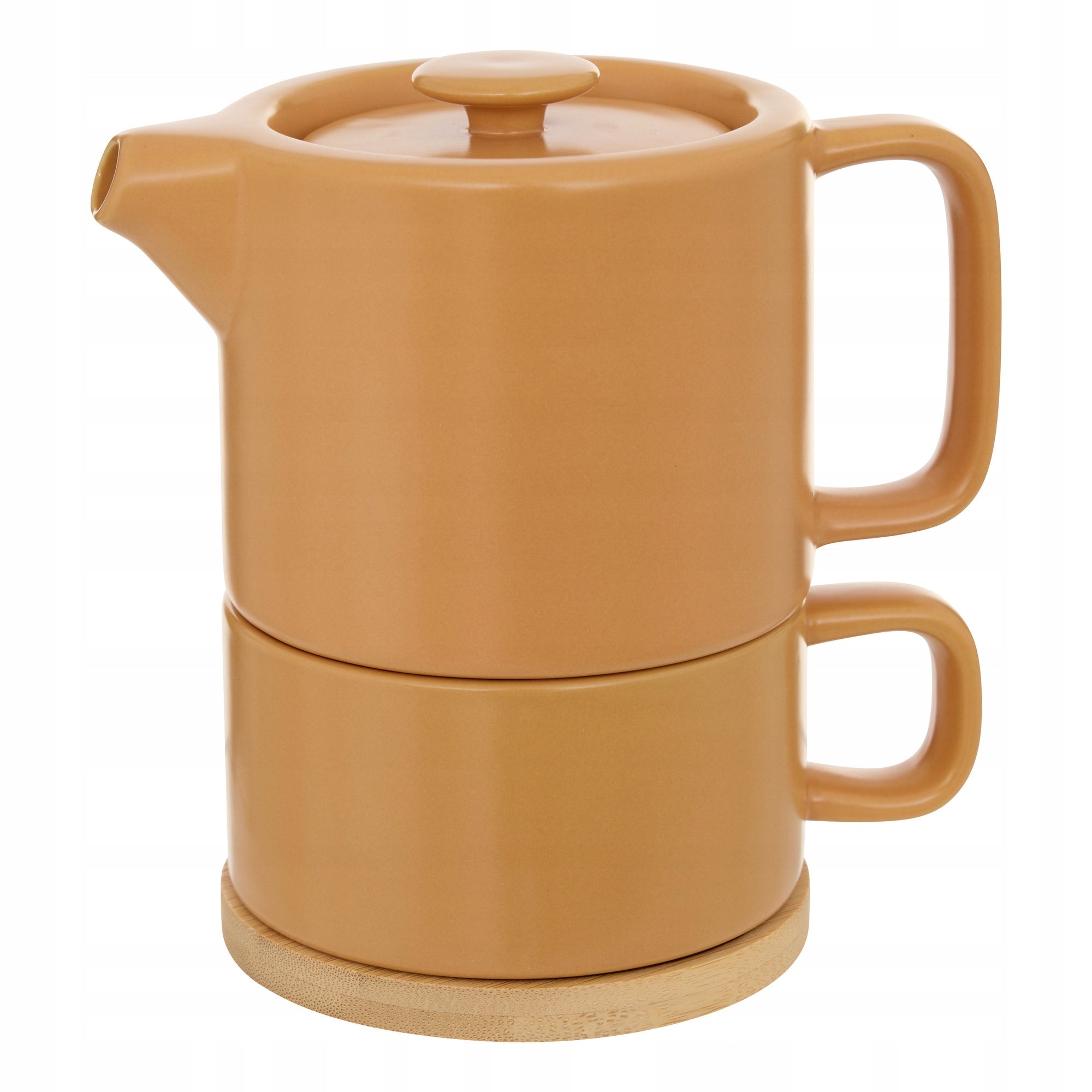 CERAMIC TEA POT 700 ML OCHRE DIMENSIONS 14,5 X 9,7 X 14,2 CM