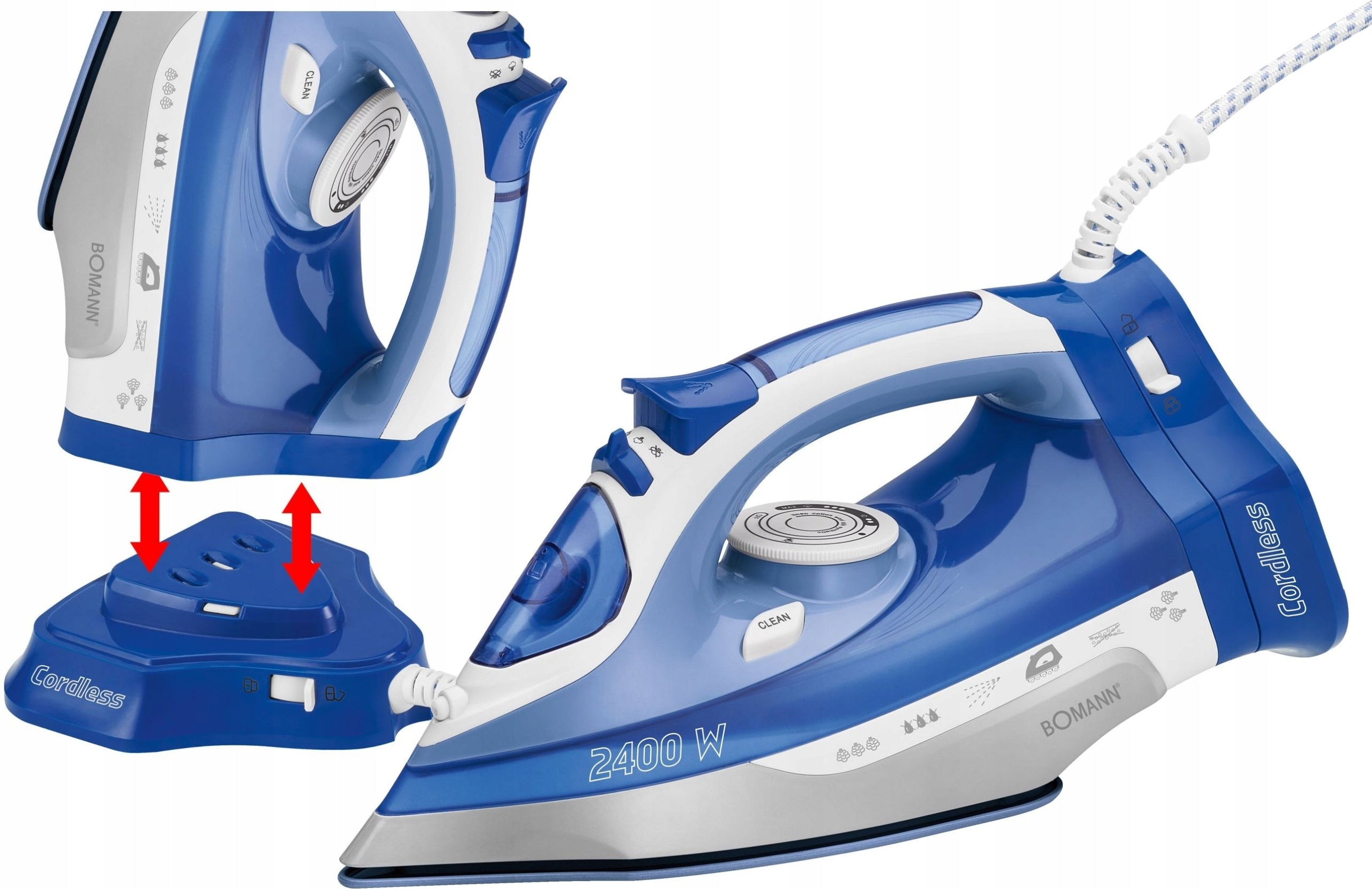 CERAMIC WIRELESS IRON 2400W BOMANN DB