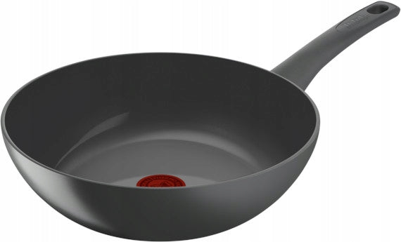 CERAMIC WOK TEFAL SOLID DEEP FRYING PAN FOR INDUCTION ROUND 28 CM