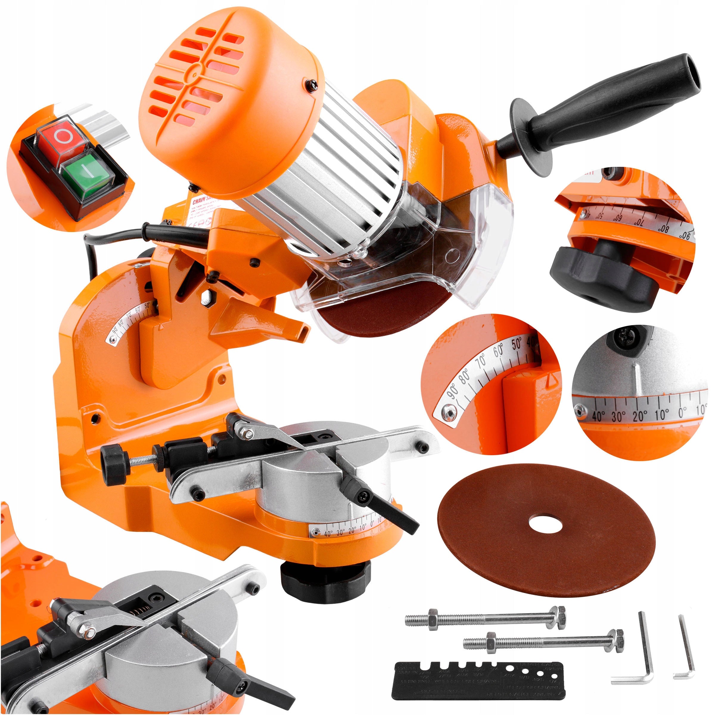 CHAIN SHARPENER CHAINSAWS ELECTRIC INDUCTION SAWS LARGE 2 DISCS