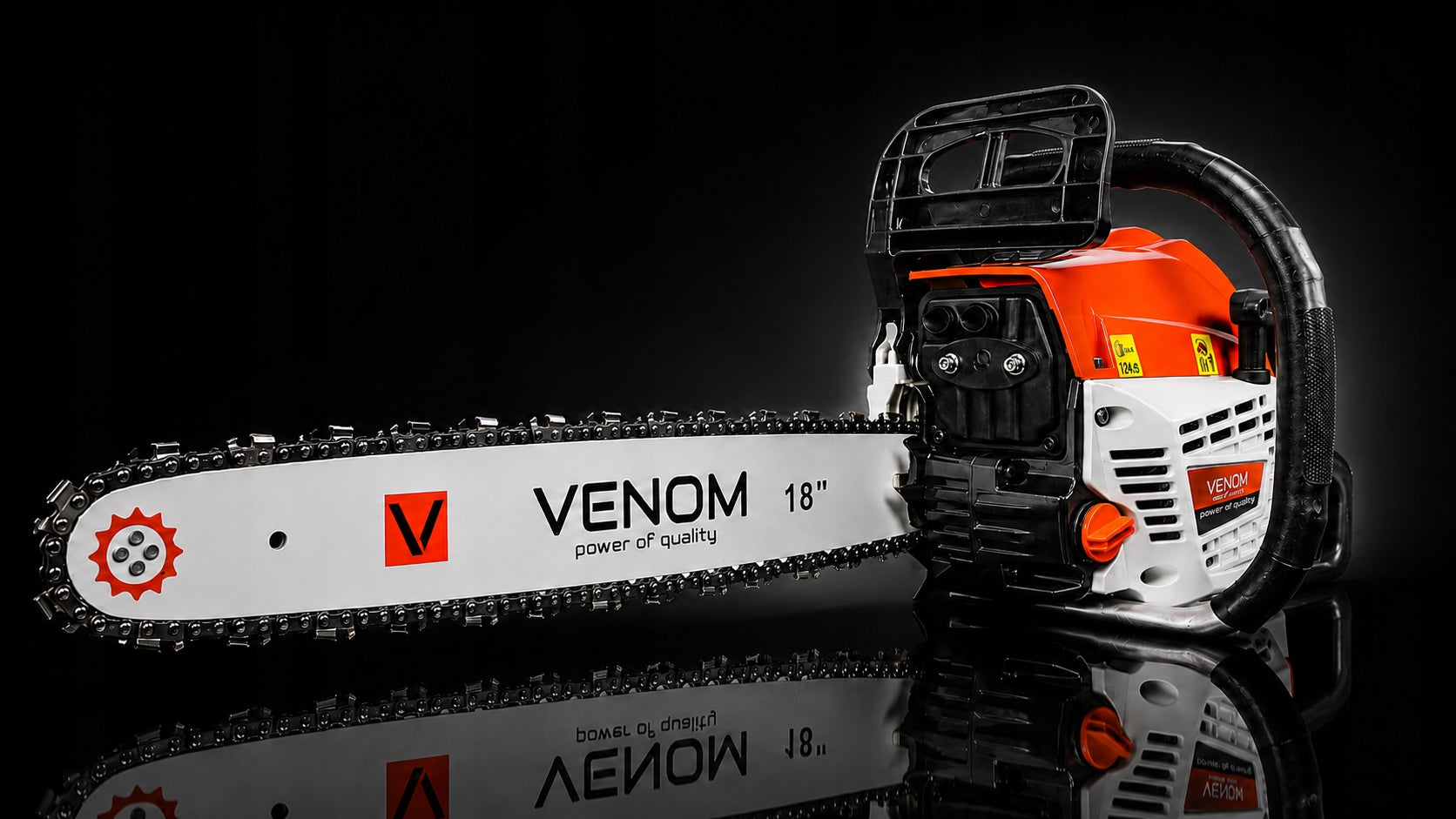 CHAINSAW 58CC 4xCHAIN 2xCHAINS 16' 18' Manufacturer code VENOM Pilarka spalinowa VCS5802 II