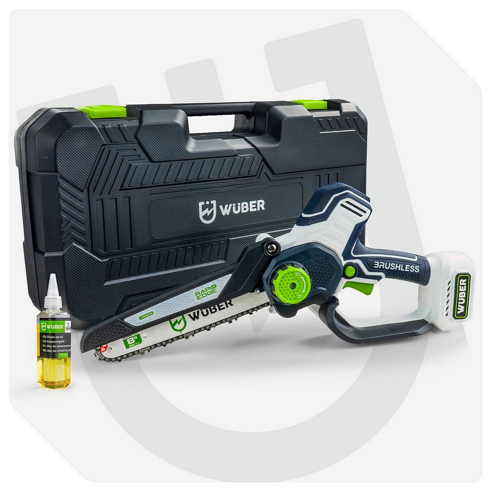 CHAINSAW CORDLESS BRUSHLESS SAW WUBER Manufacturer code W04370 PILARKA DO DREWNA