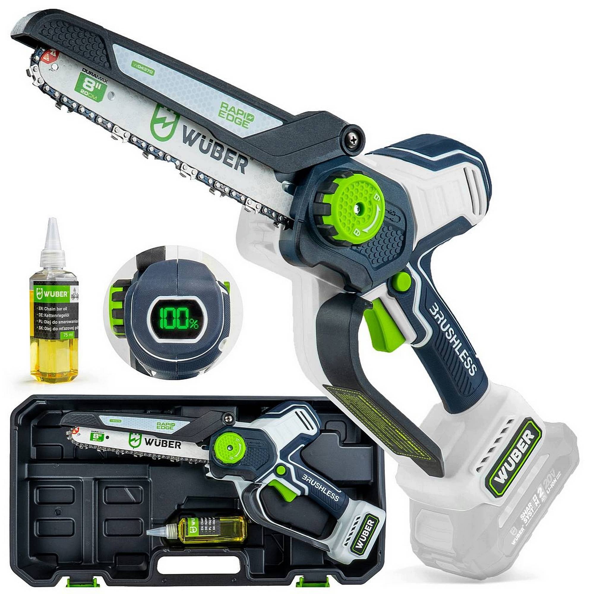 CHAINSAW CORDLESS BRUSHLESS SAW WUBER