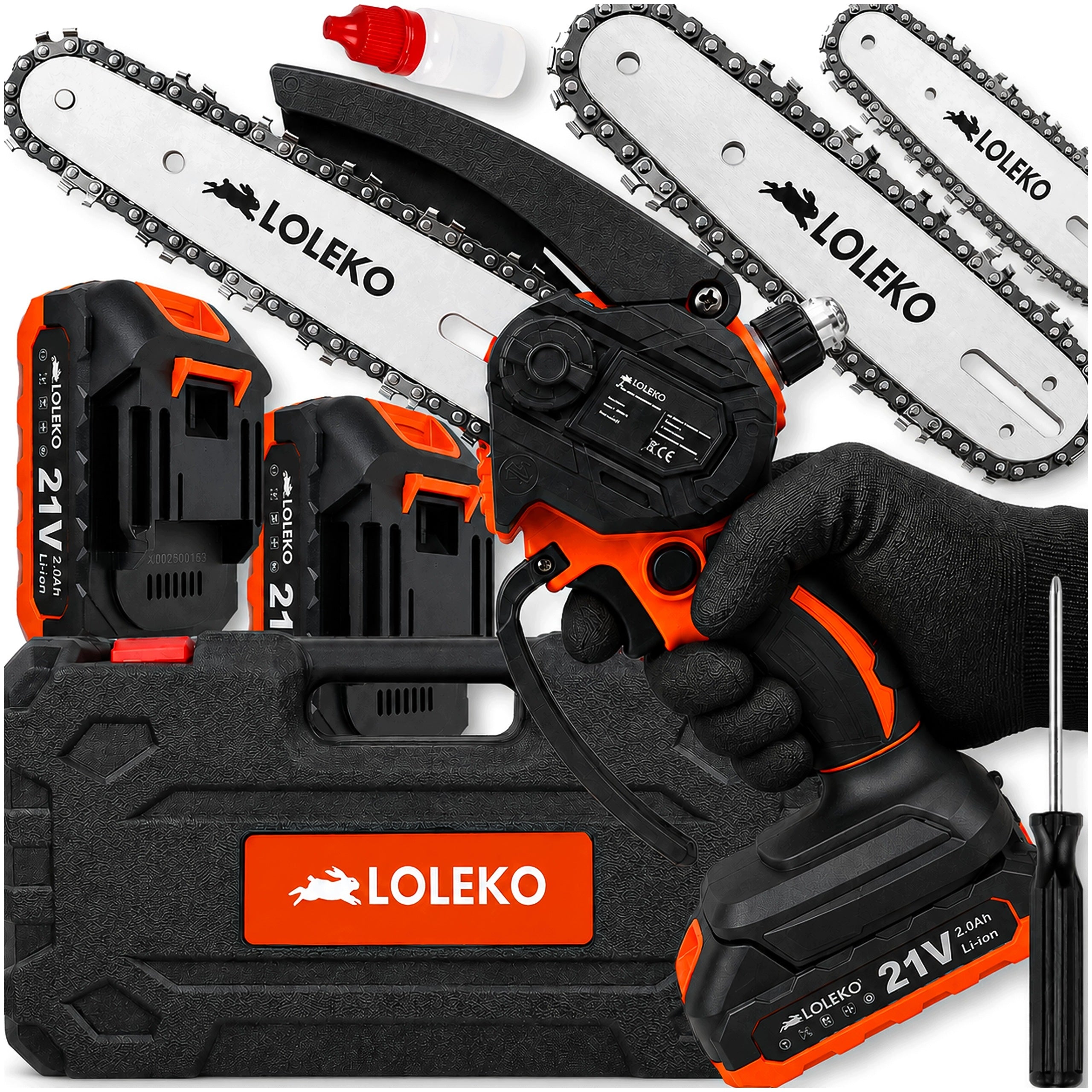 CHAINSAW CORDLESS MINI SAW BRANCH FOR BRANCHES 2X AKU 21V