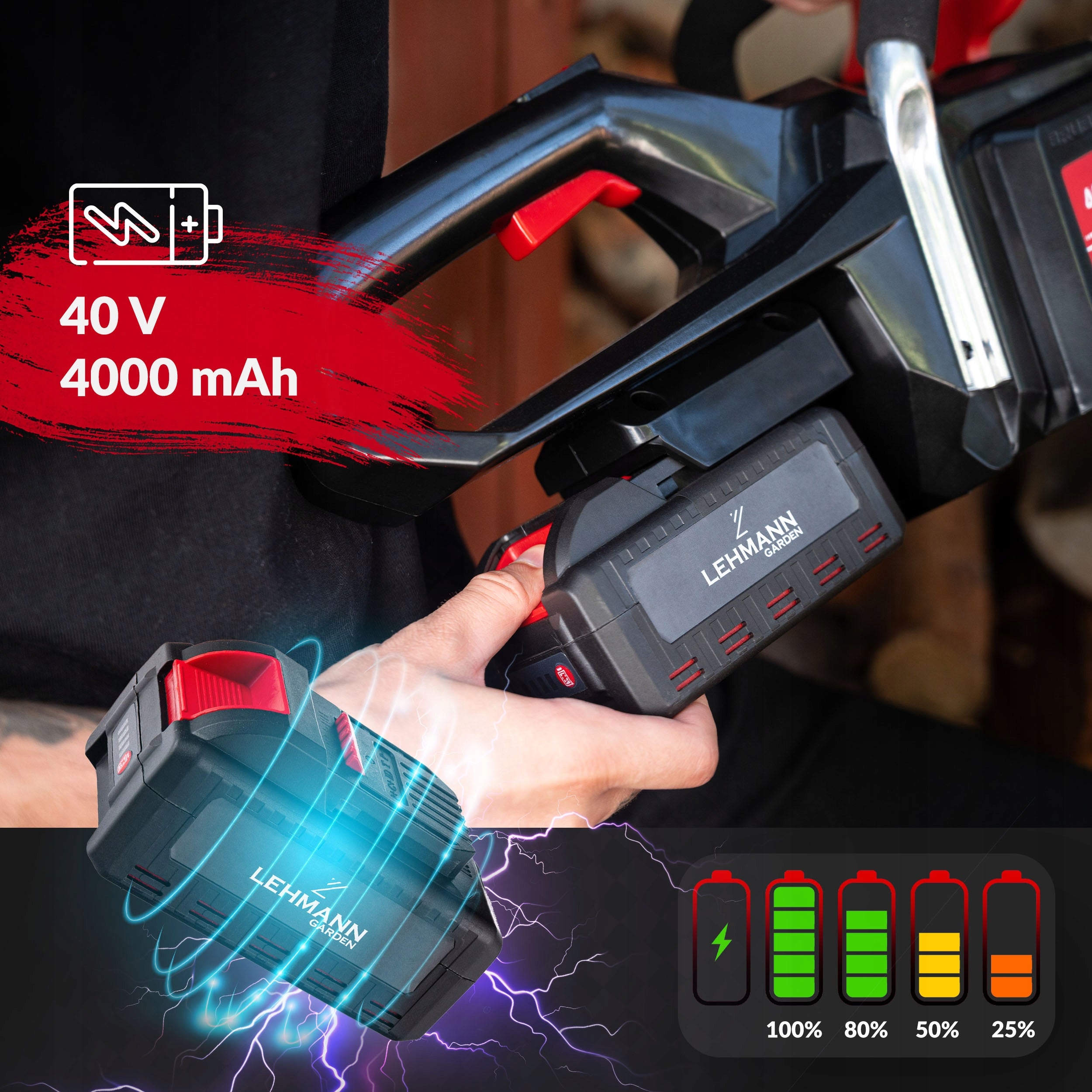 CHAINSAW CORDLESS WOOD BRANCH STRONG AKU 40V 41cm Packaging status original