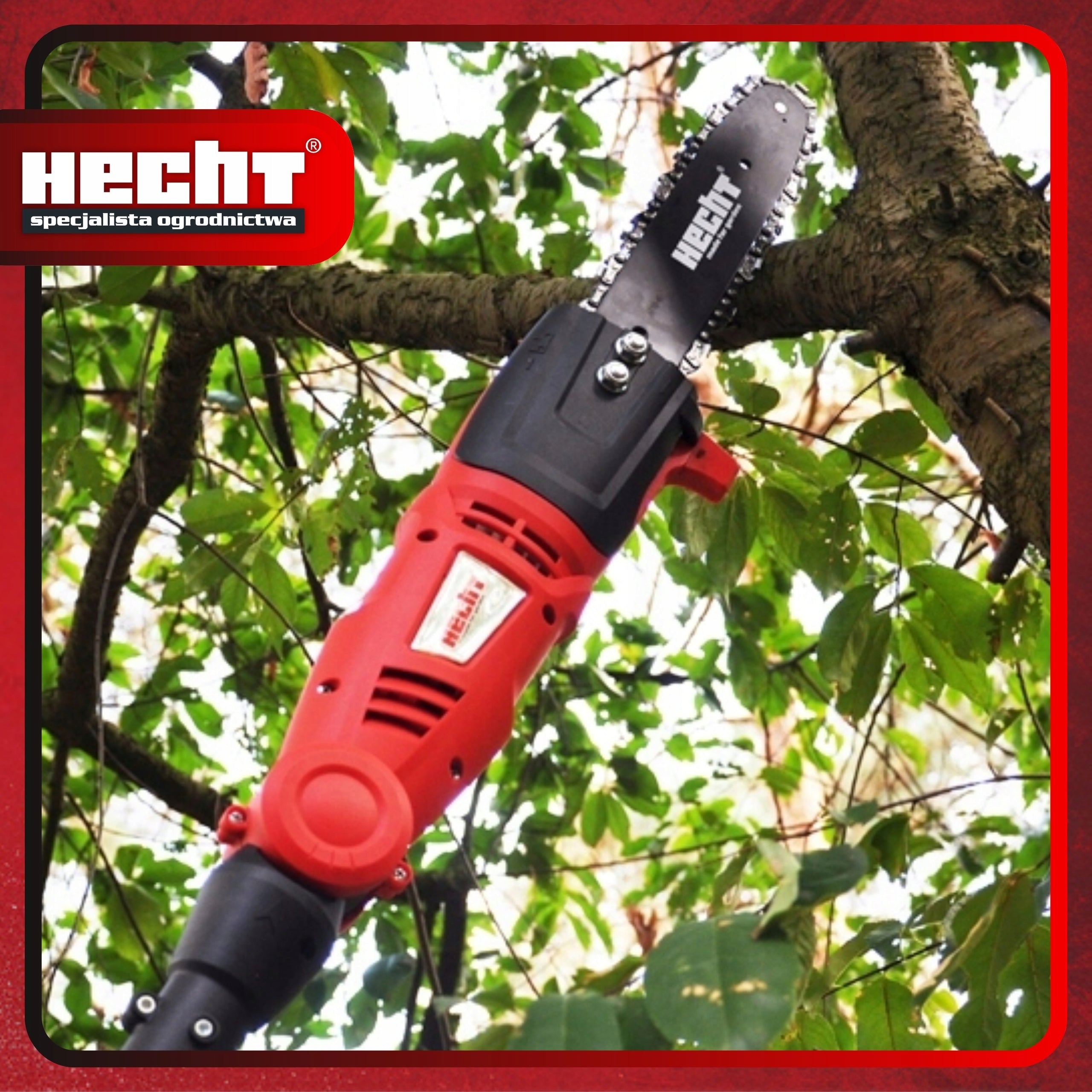 CHAINSAW ELECTRIC BOOM SAW HECHT 971W/9750 LENGTH 2-2,8M Packaging status original