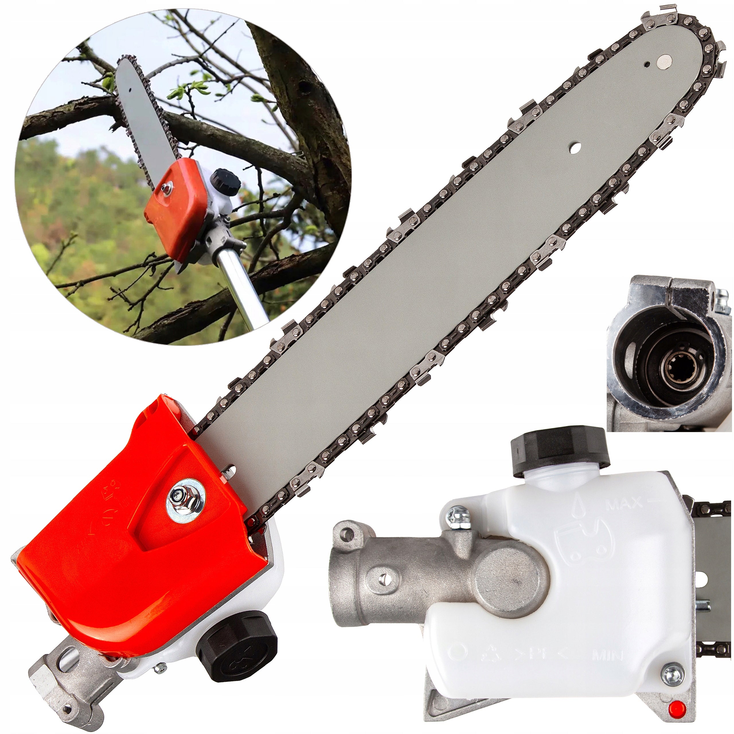 CHAINSAW MOWER ATTACHMENT COMBUSTION SCYTHE 28mm 9-MILLS