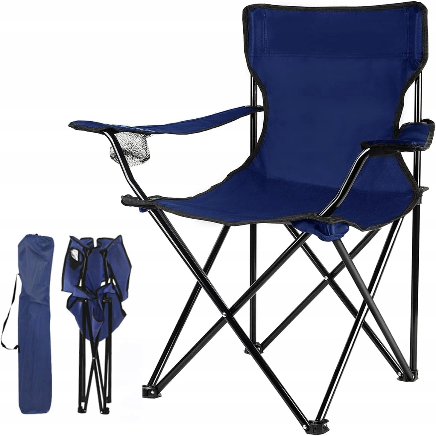 CHAIR FISHING CHAIR CAMPINGOIWE HIKING FOLDING NAVY BLUE