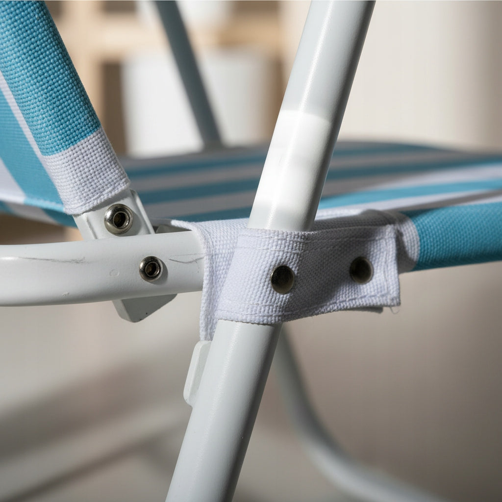 CHAIR YS-35 BEACH FOLDING HIKING LOUNGER BLUE STRIPES Model YS-35