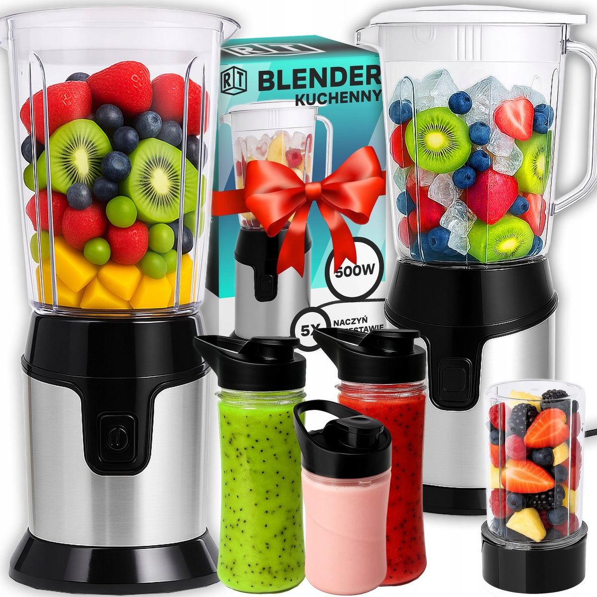CHALICE BLENDER 10in1 KITCHEN CHALICE 1,4L 3 CUPS STRONG 300W STAINLESS STEEL