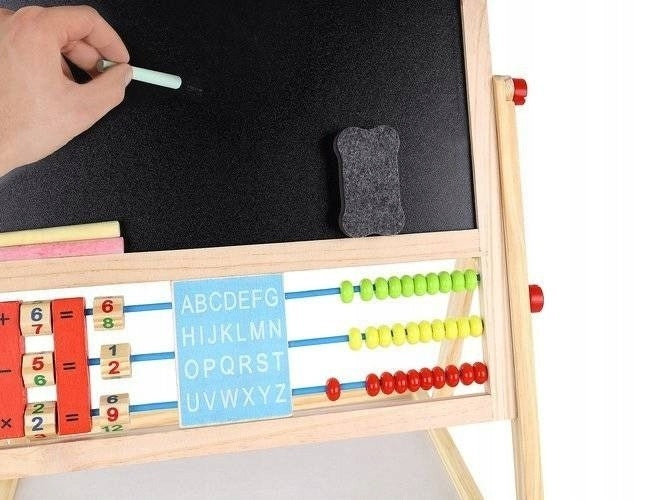 CHALKBOARD MAGNETIC DOUBLE SIDED 6in1 + CLOCK Product width 37 cm