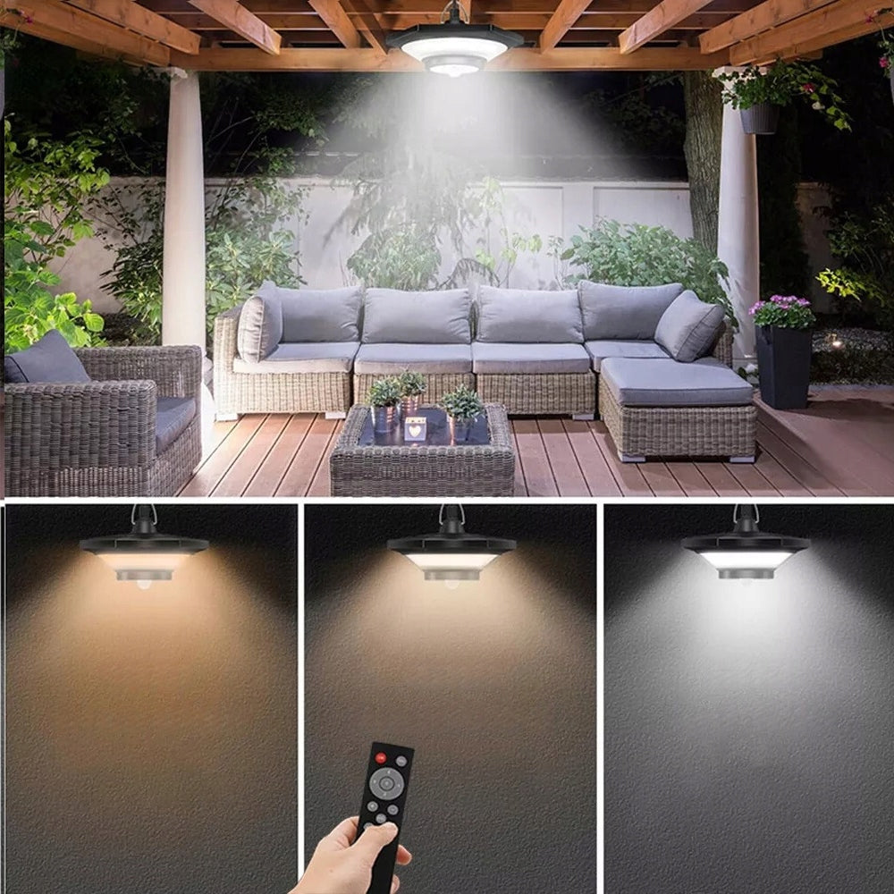 CHANDELIER SOLAR LAMP HANGING LED WATERPROOF FOR GARDEN, CHICKEN COOP + REMOTE CONTROL Energy efficiency class A