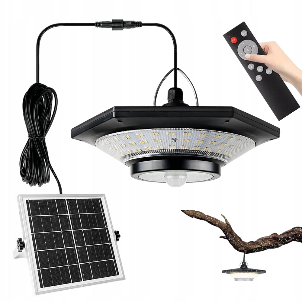 CHANDELIER SOLAR LAMP HANGING LED WATERPROOF FOR GARDEN, CHICKEN COOP + REMOTE CONTROL