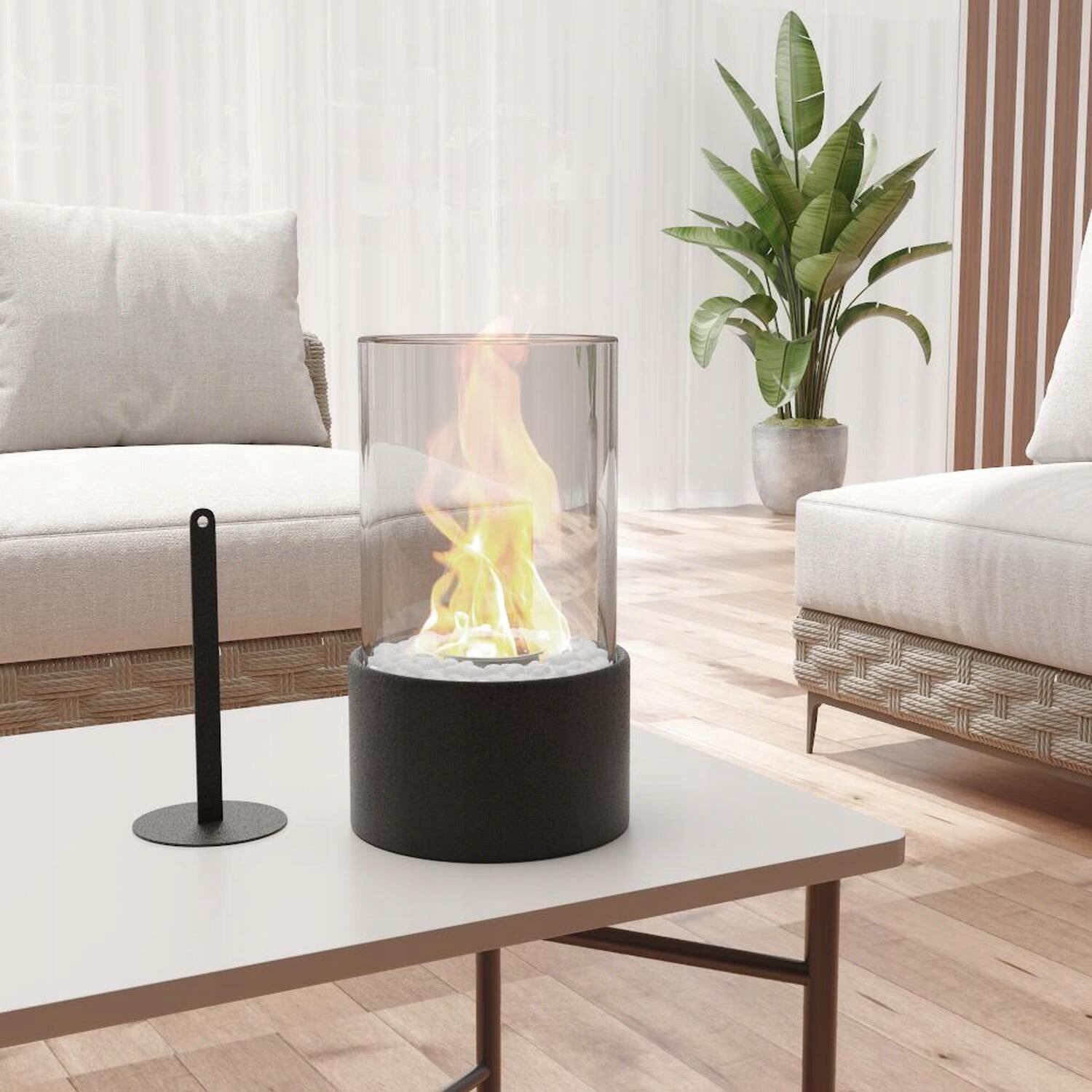 CHEAP HOME BIO FIREPLACE FREESTANDING MOBILE FOR BIOFUEL BLACK Brand no brand