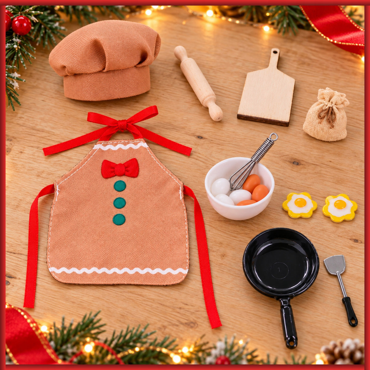 CHEF'S OUTFIT FOR ELF MISCHIEVOUS APRON PAN ACCESSORIES MISCHIEVOUS SET Packaging status original