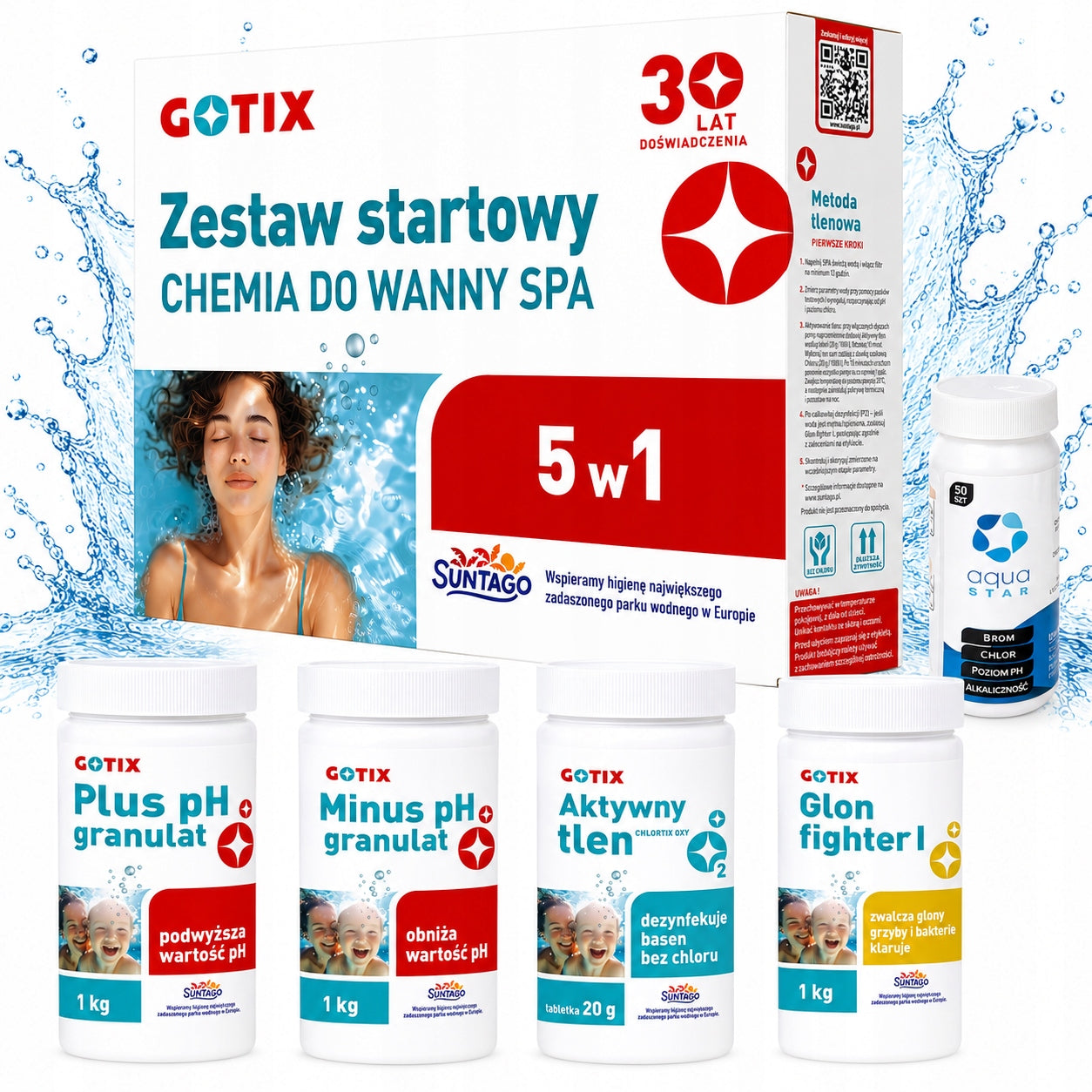 CHEMISTRY FOR POOL JACUZZI SPA Pool Chemistry Set with Active Oxygen 7in1