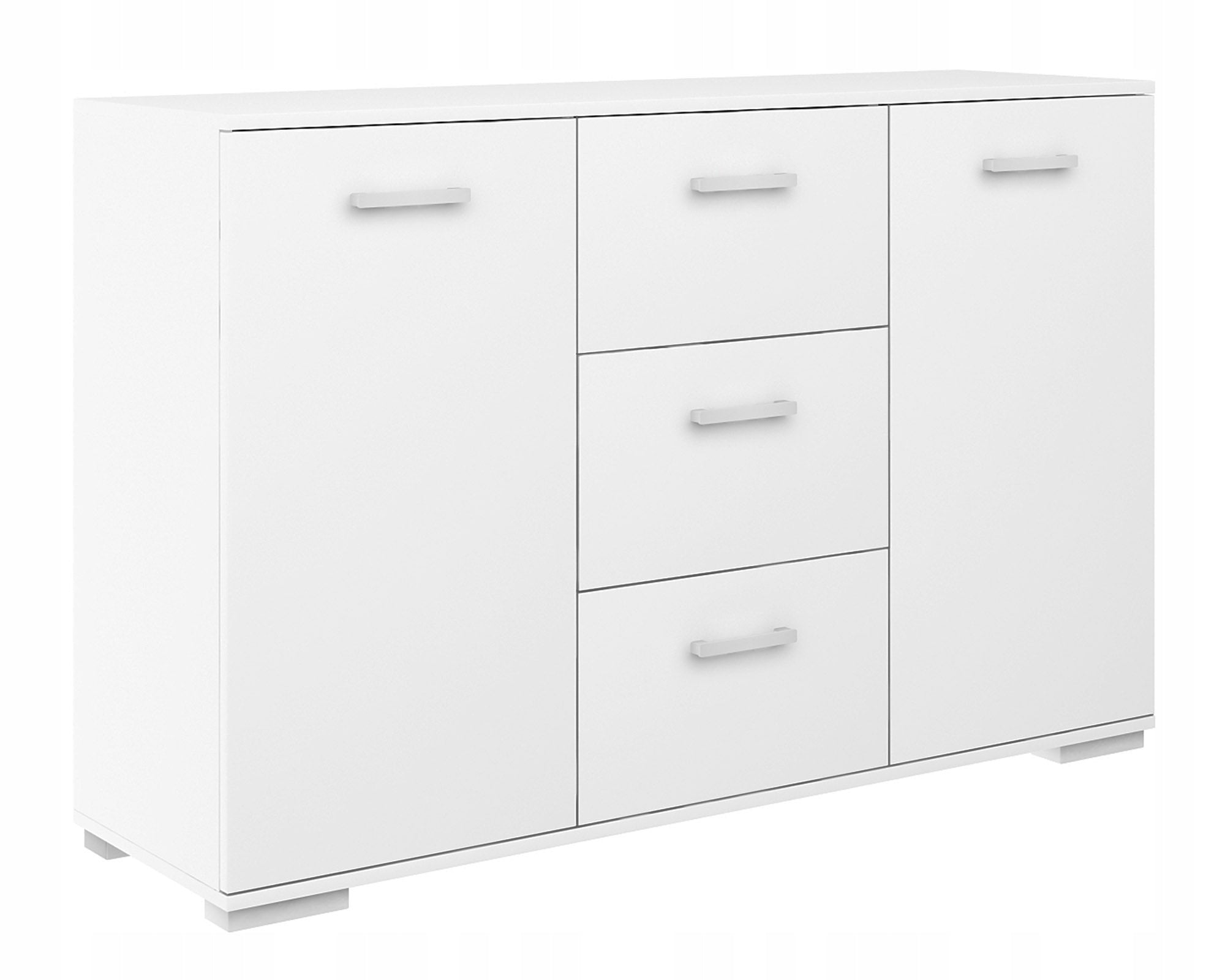 CHEST OF DRAWERS LINGERIE 120CM K3 WHITE ABS THREE DRAWERS FOR BEDROOM LIVING ROOM